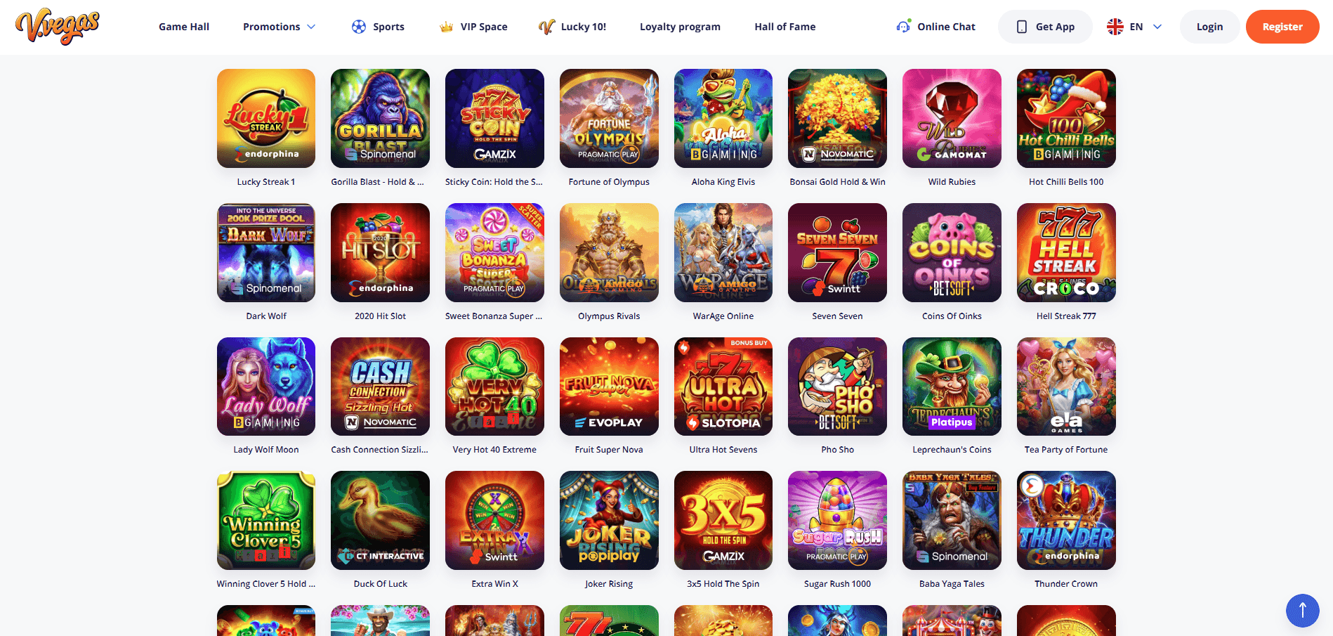 V.Vegas Casino Games