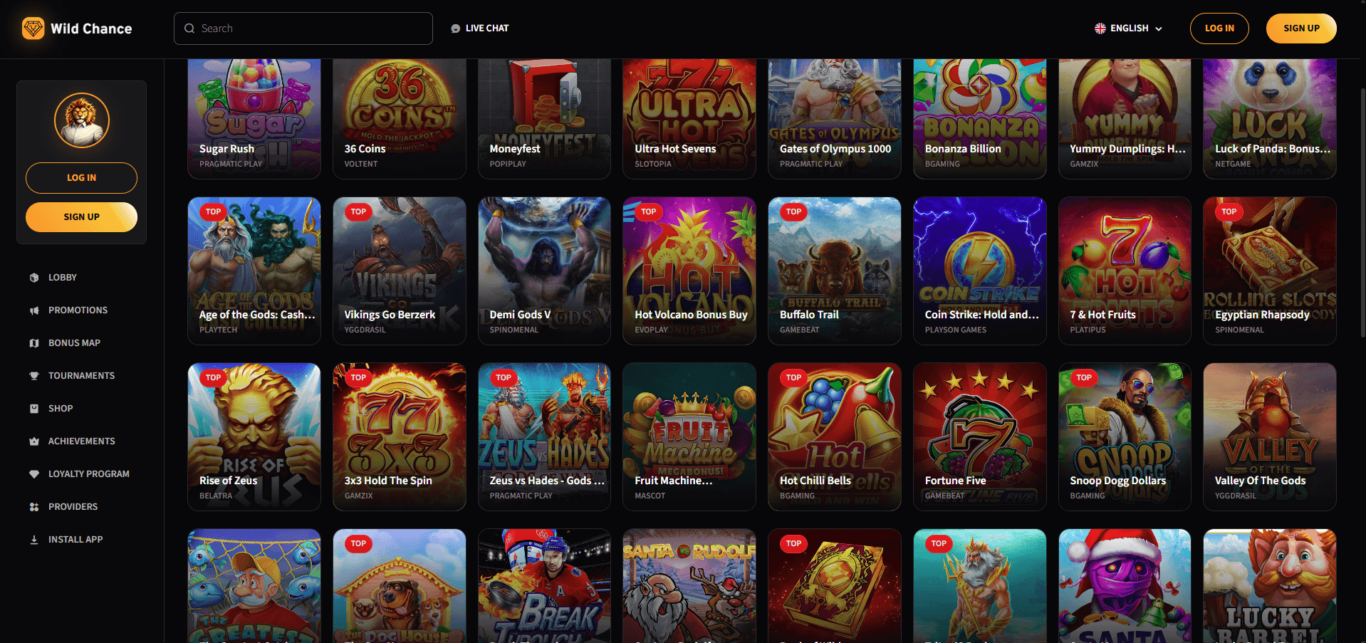 WildChance Casino Games