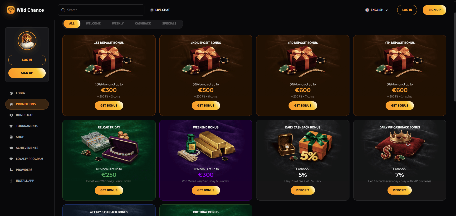 WildChance Casino Promotions