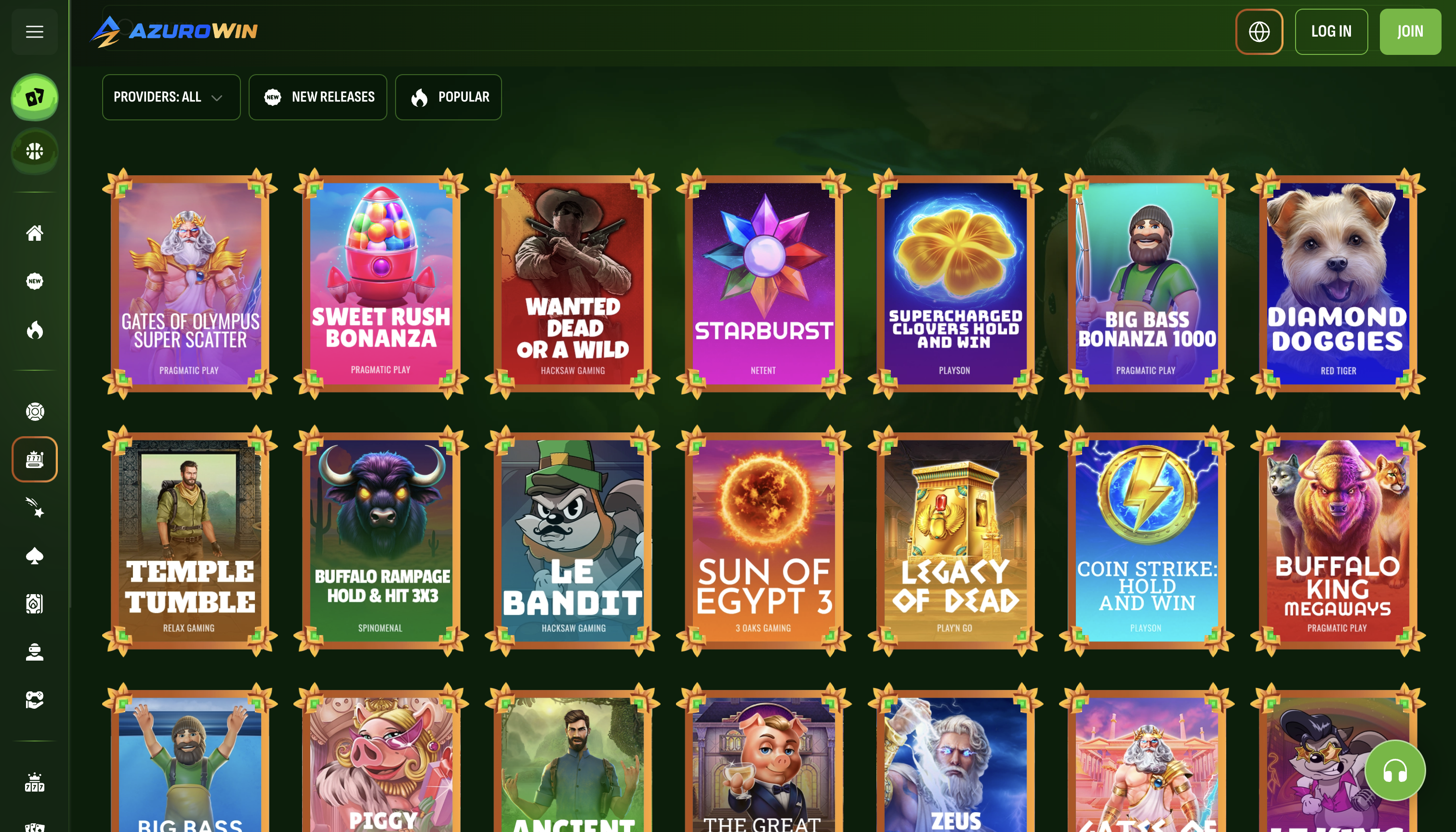 AzuroWin Casino Games