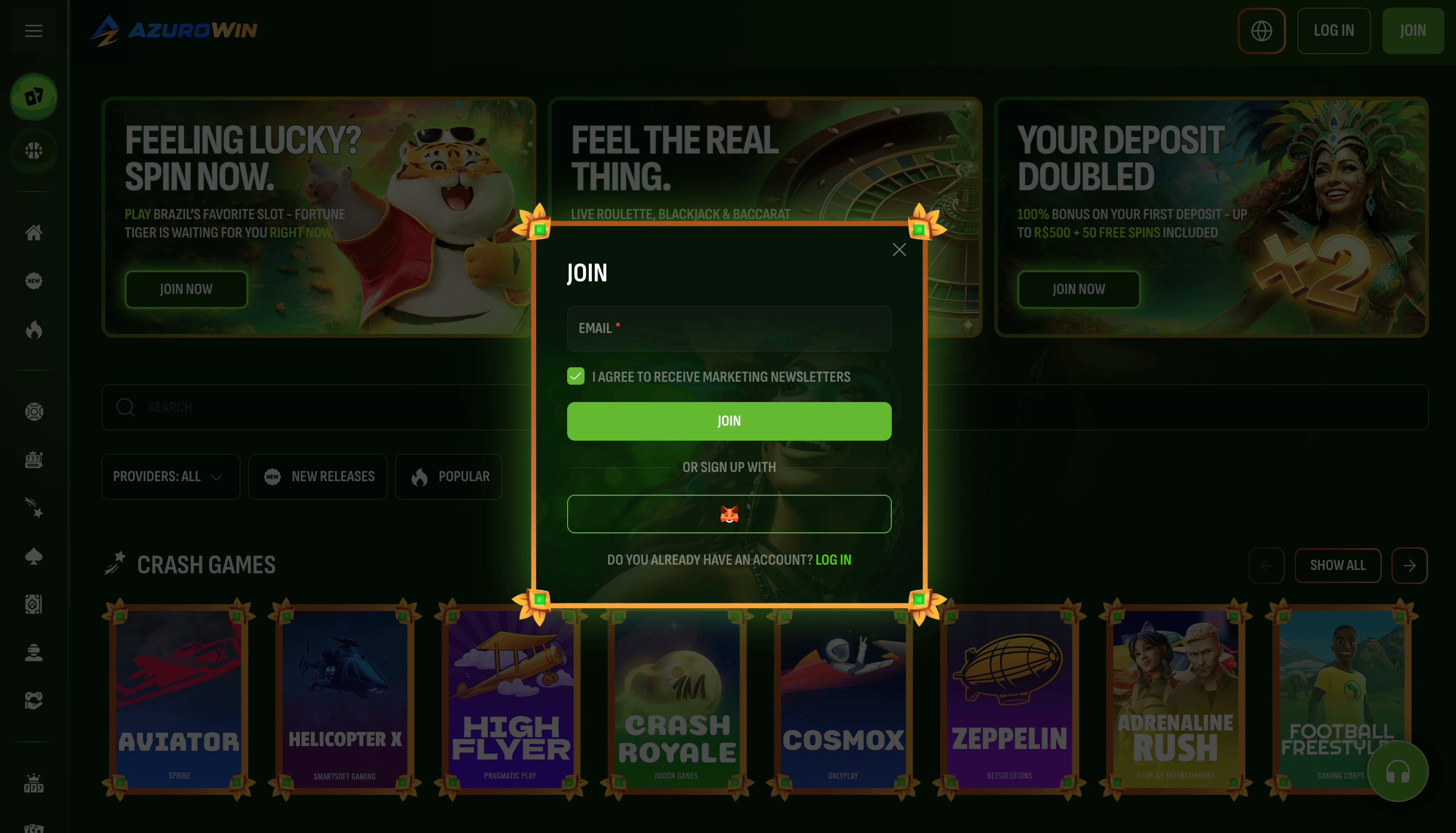 AzuroWin Casino Sign Up