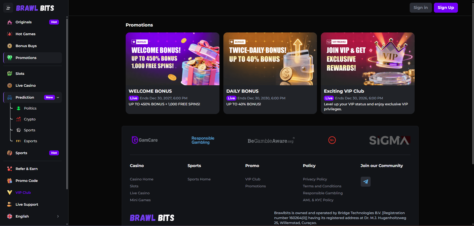 Brawl Bits Casino Promotions