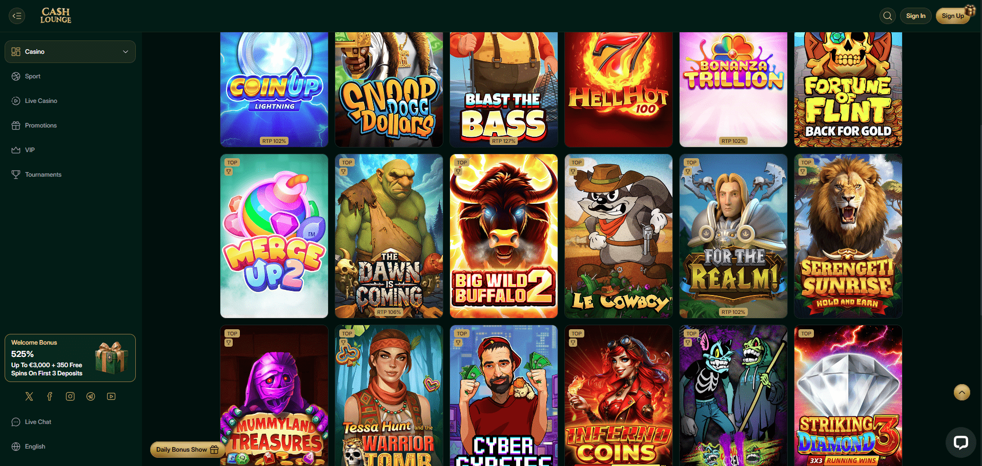 CashLounge Casino Games