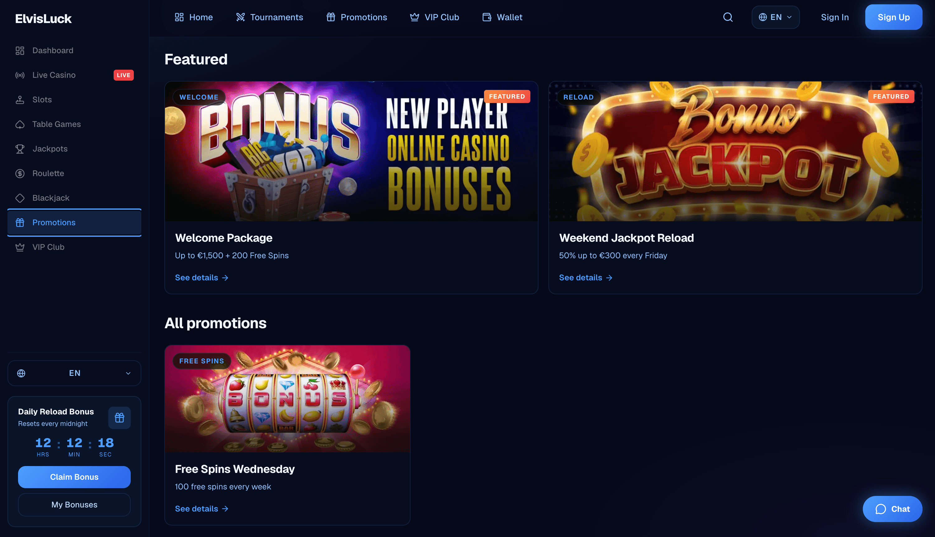 ElvisLuck Casino Bonuses