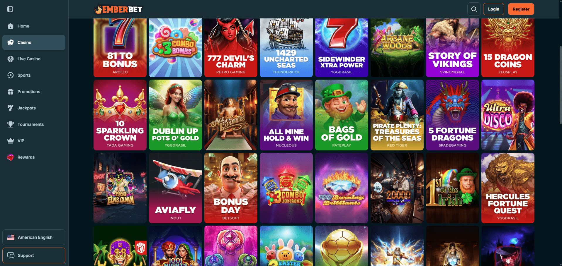 EmberBet Casino Games