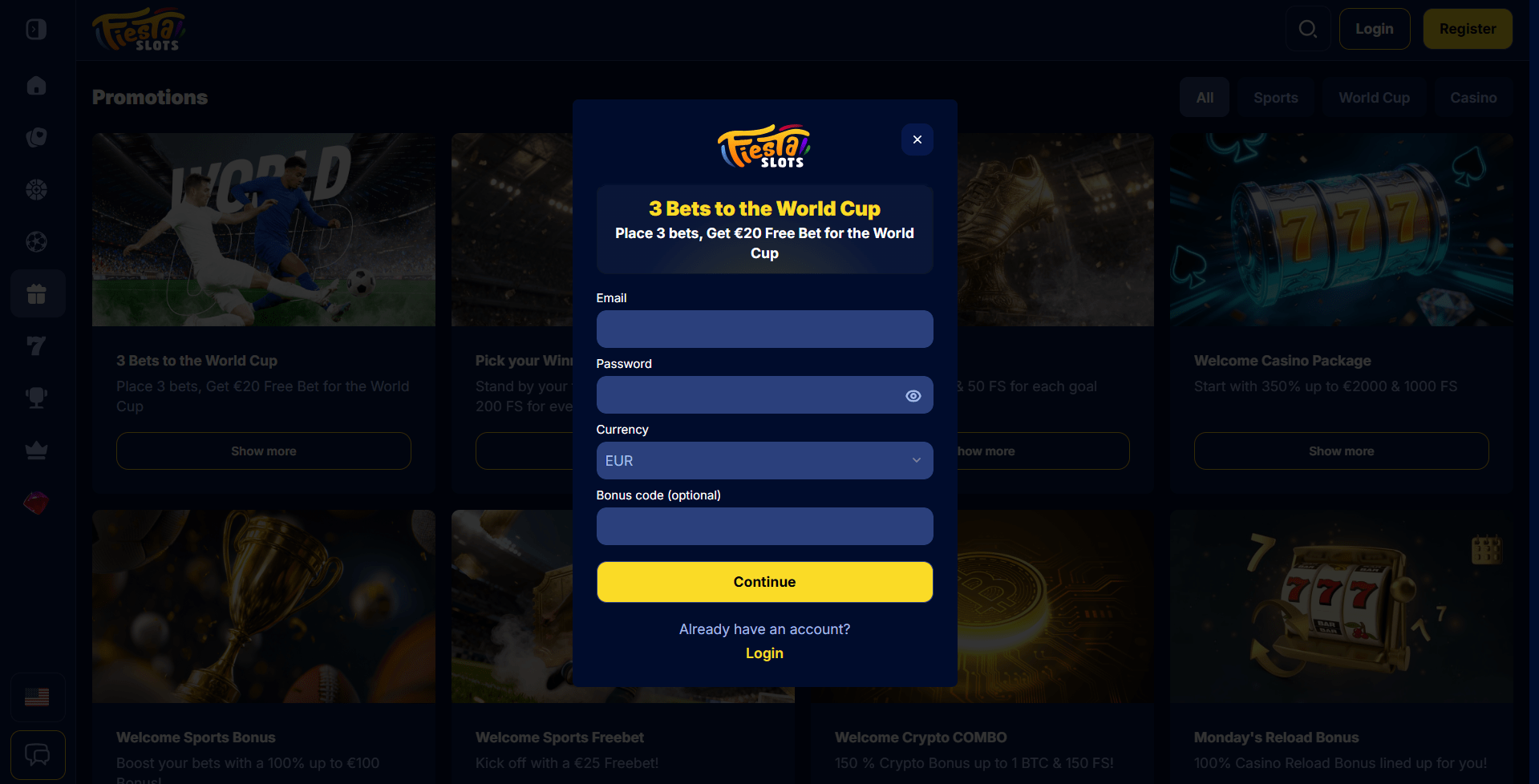 FiestaSlots Casino Sign Up
