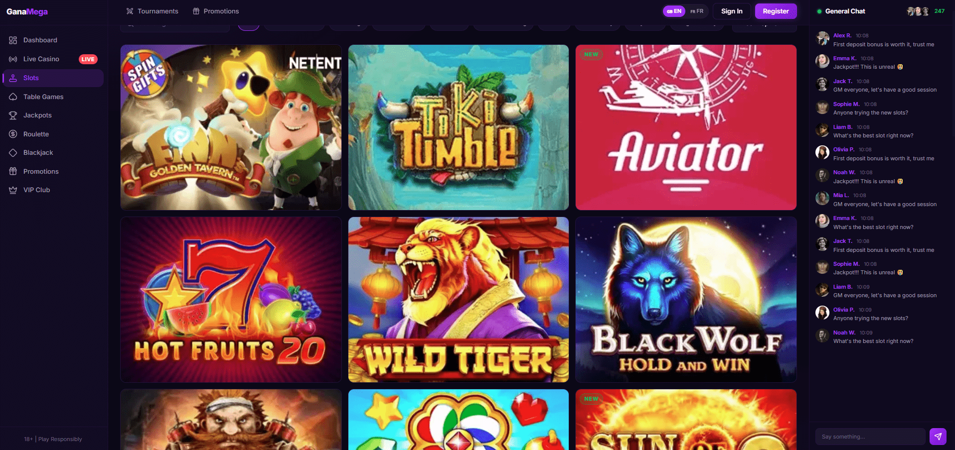 GanaMega Casino Games