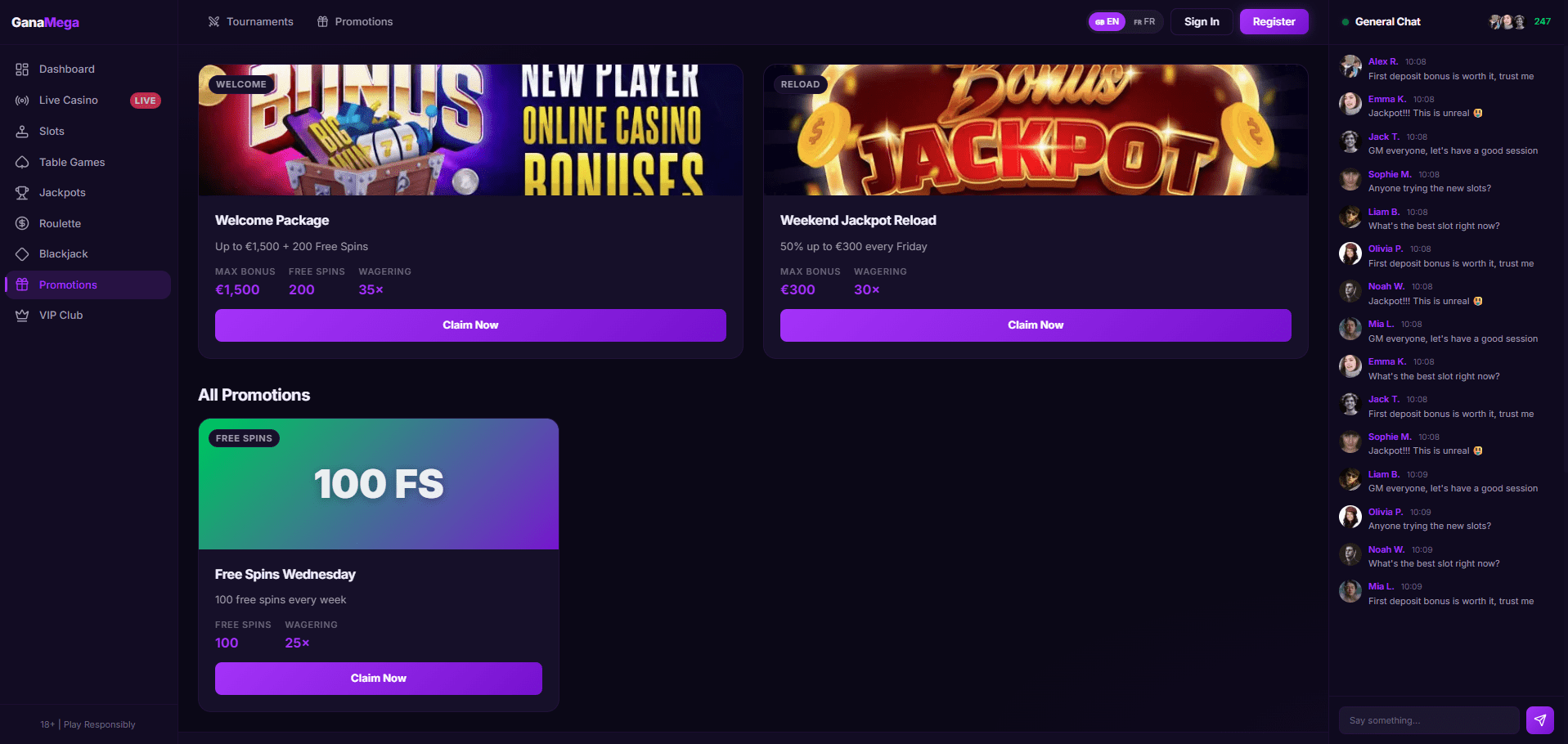 GanaMega Casino Promotions