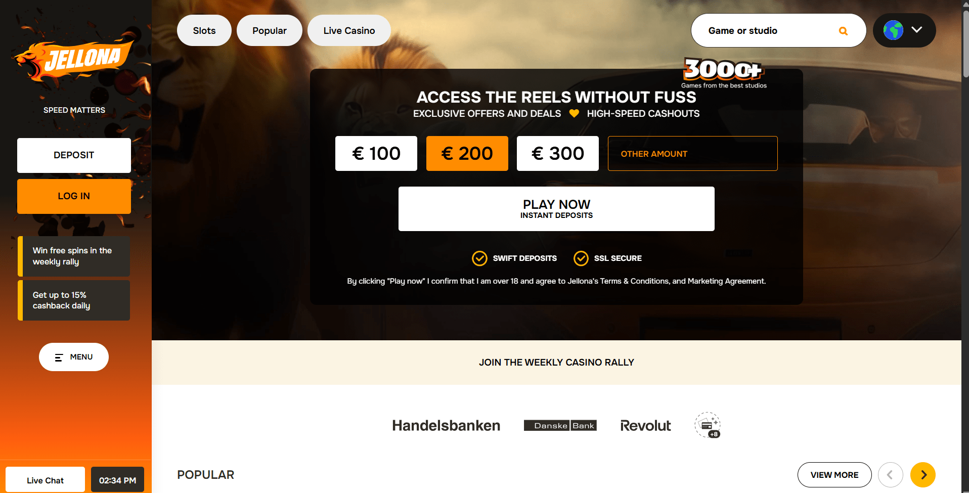 Jellona Casino Review