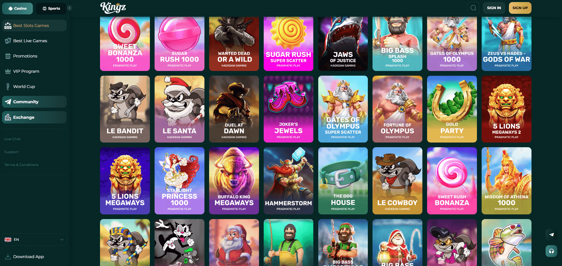Kingz Casino Games