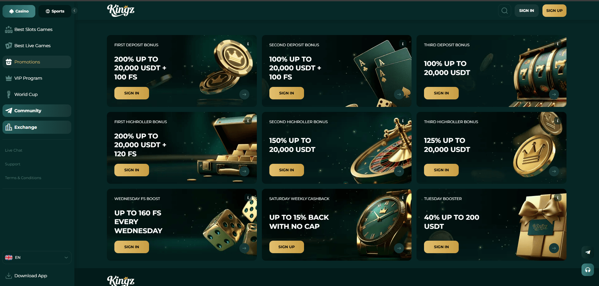 Kingz Casino Promotions