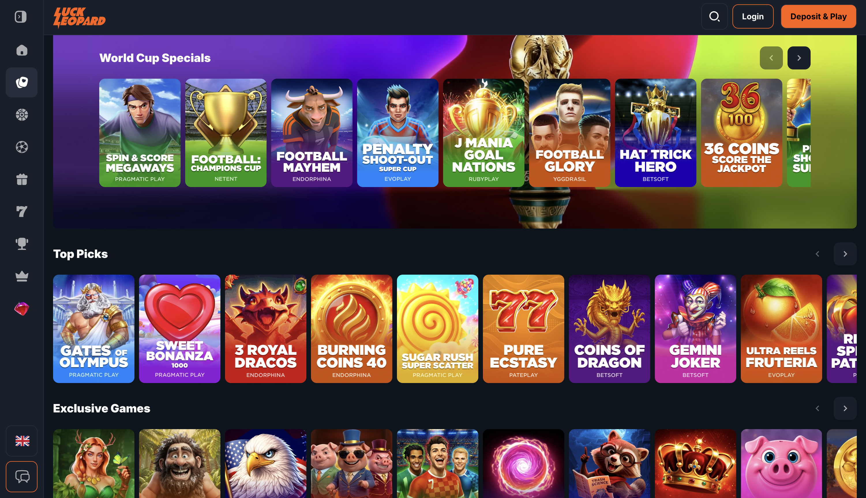 Luck Leopard Casino Games