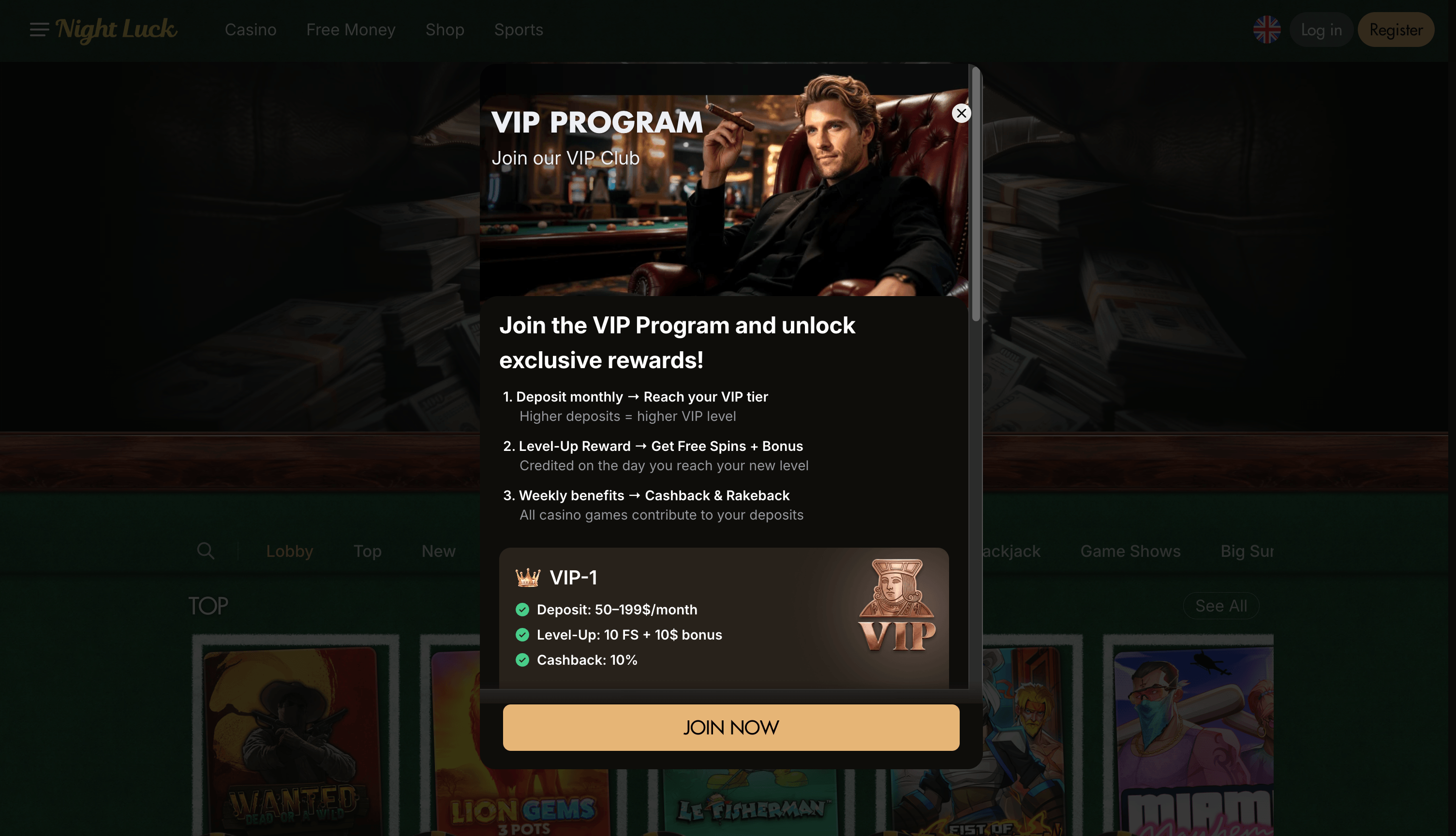Night Luck Casino VIP Program