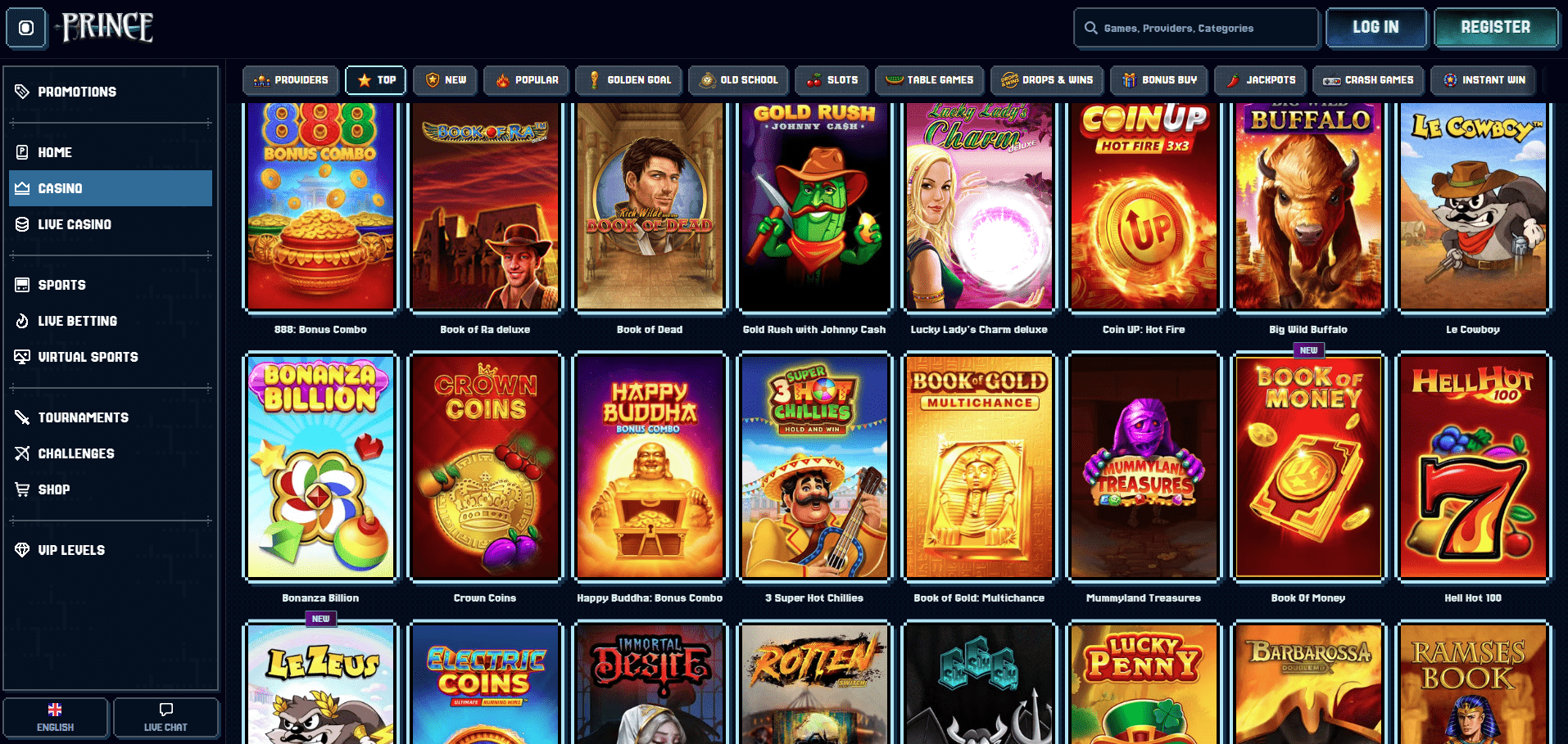 Prince Casino Games