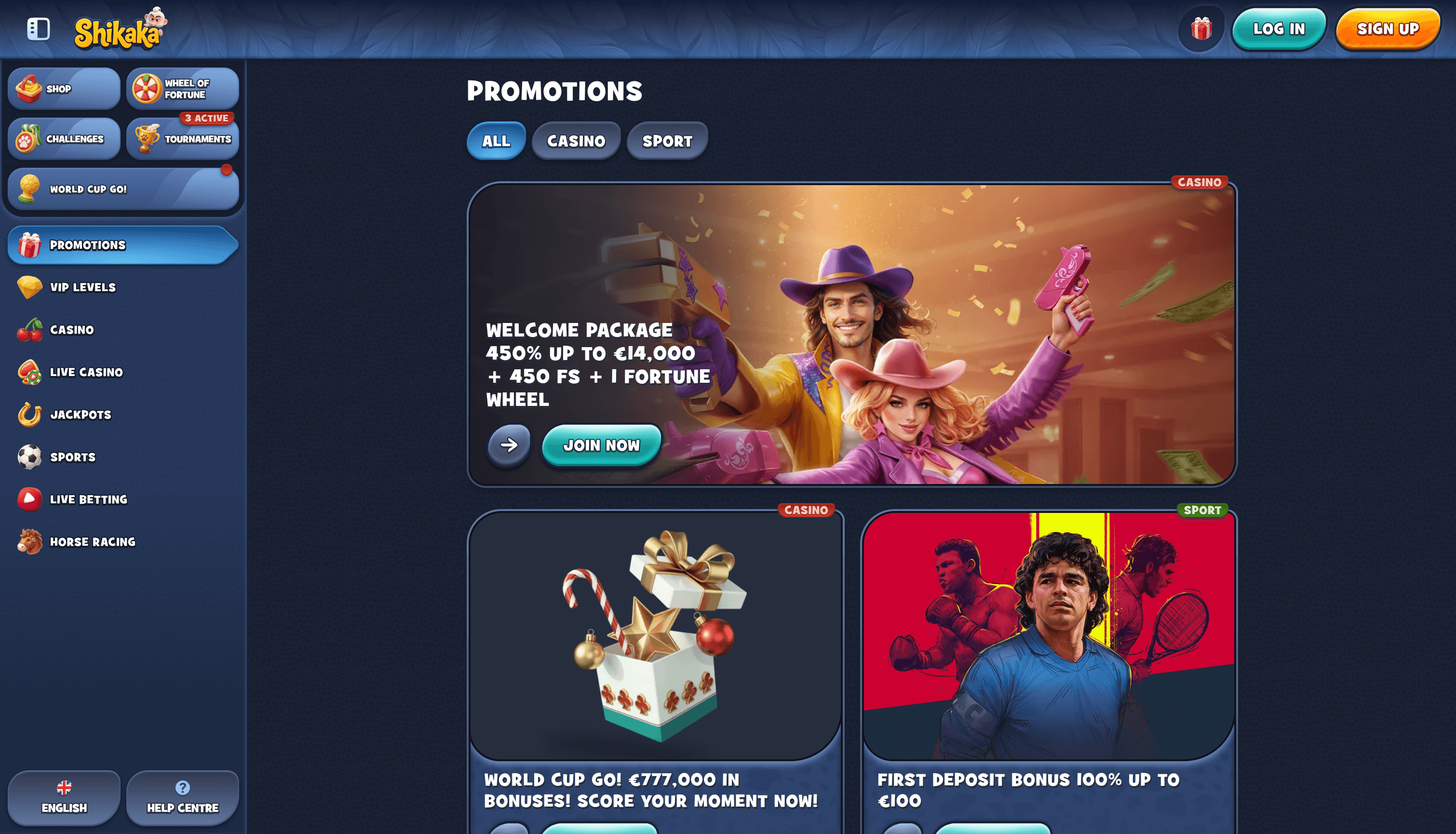 Shikaka Casino Bonuses