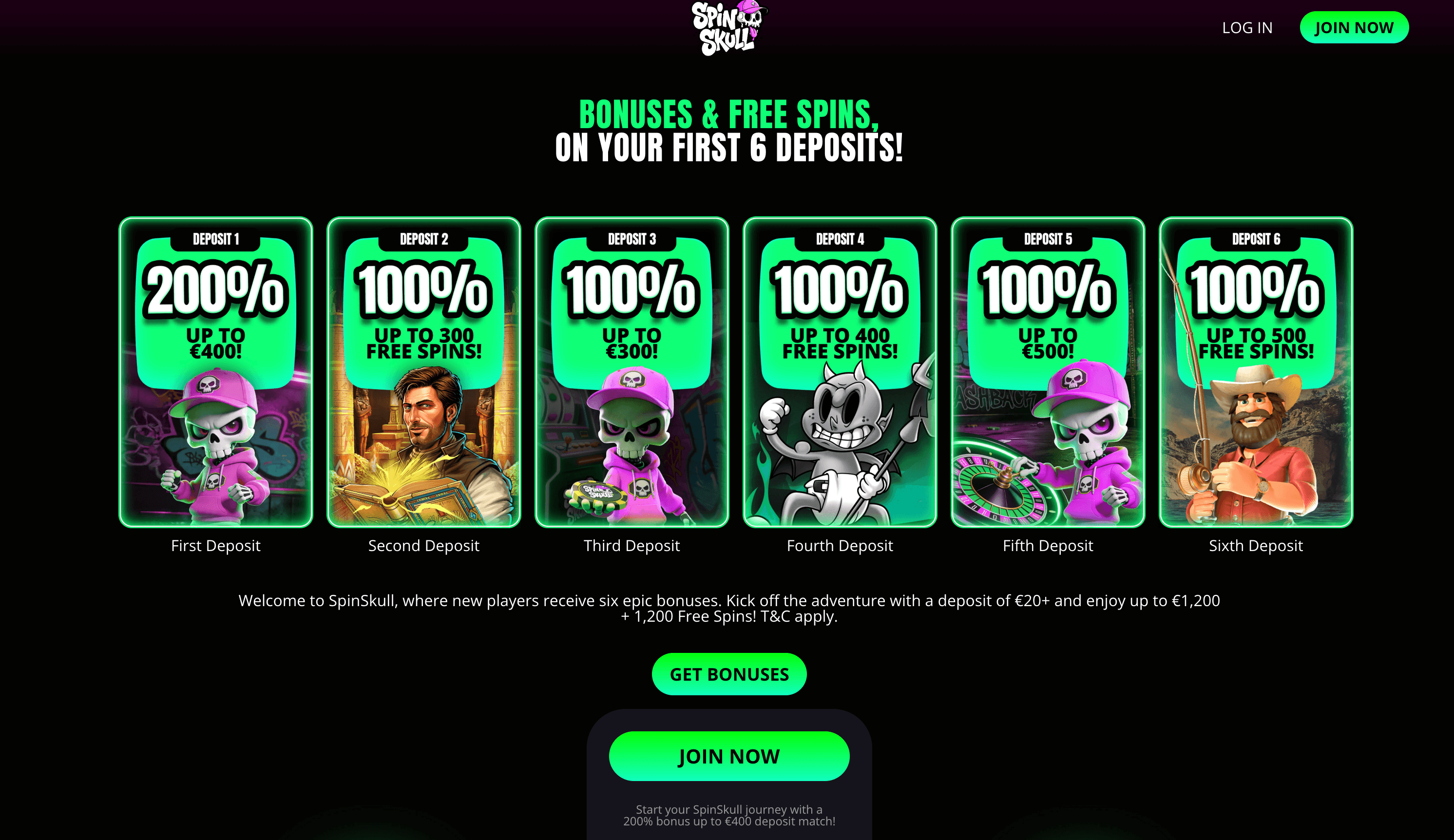 SpinSkull Casino Bonuses