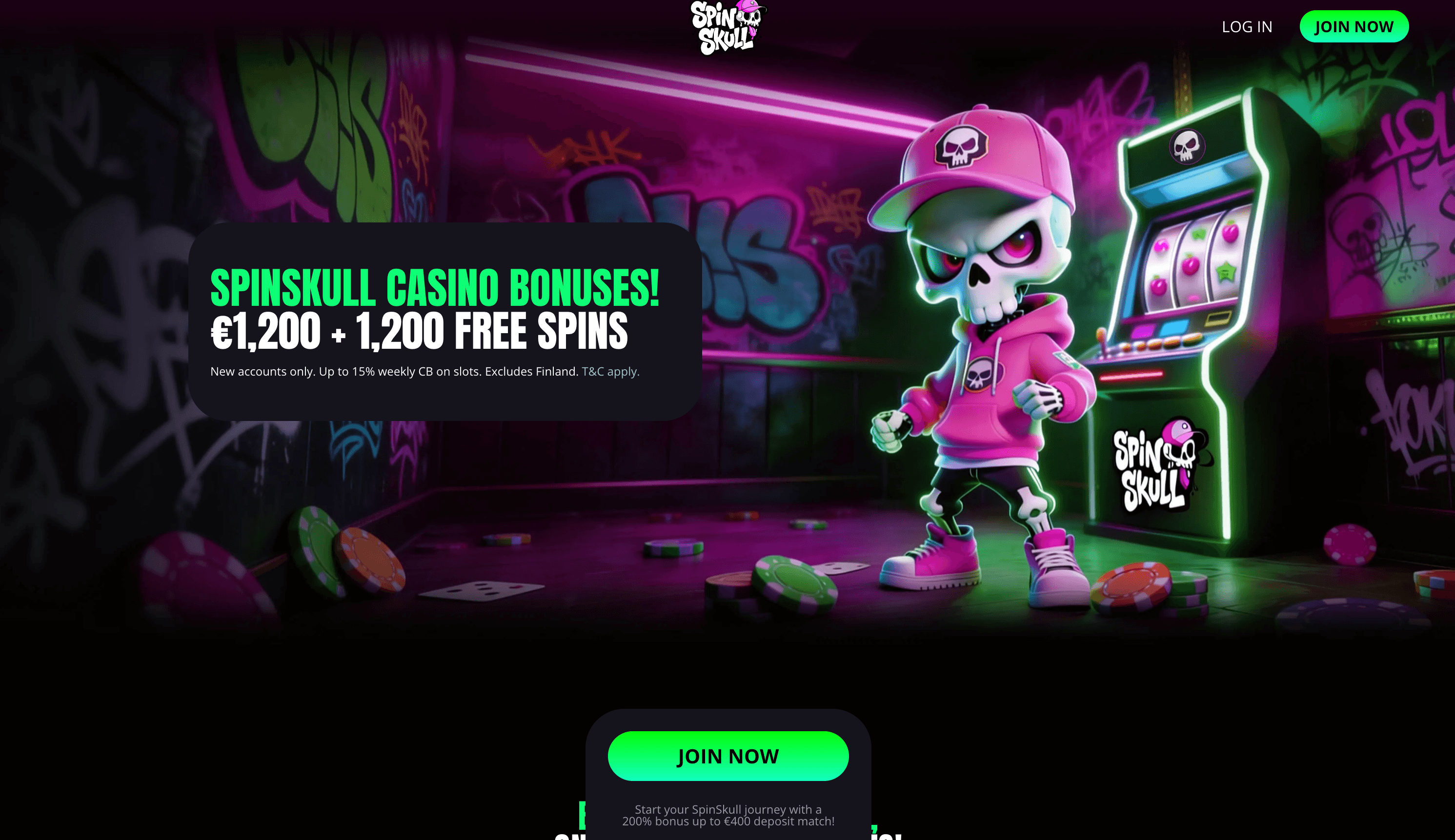 SpinSkull Casino Lobby
