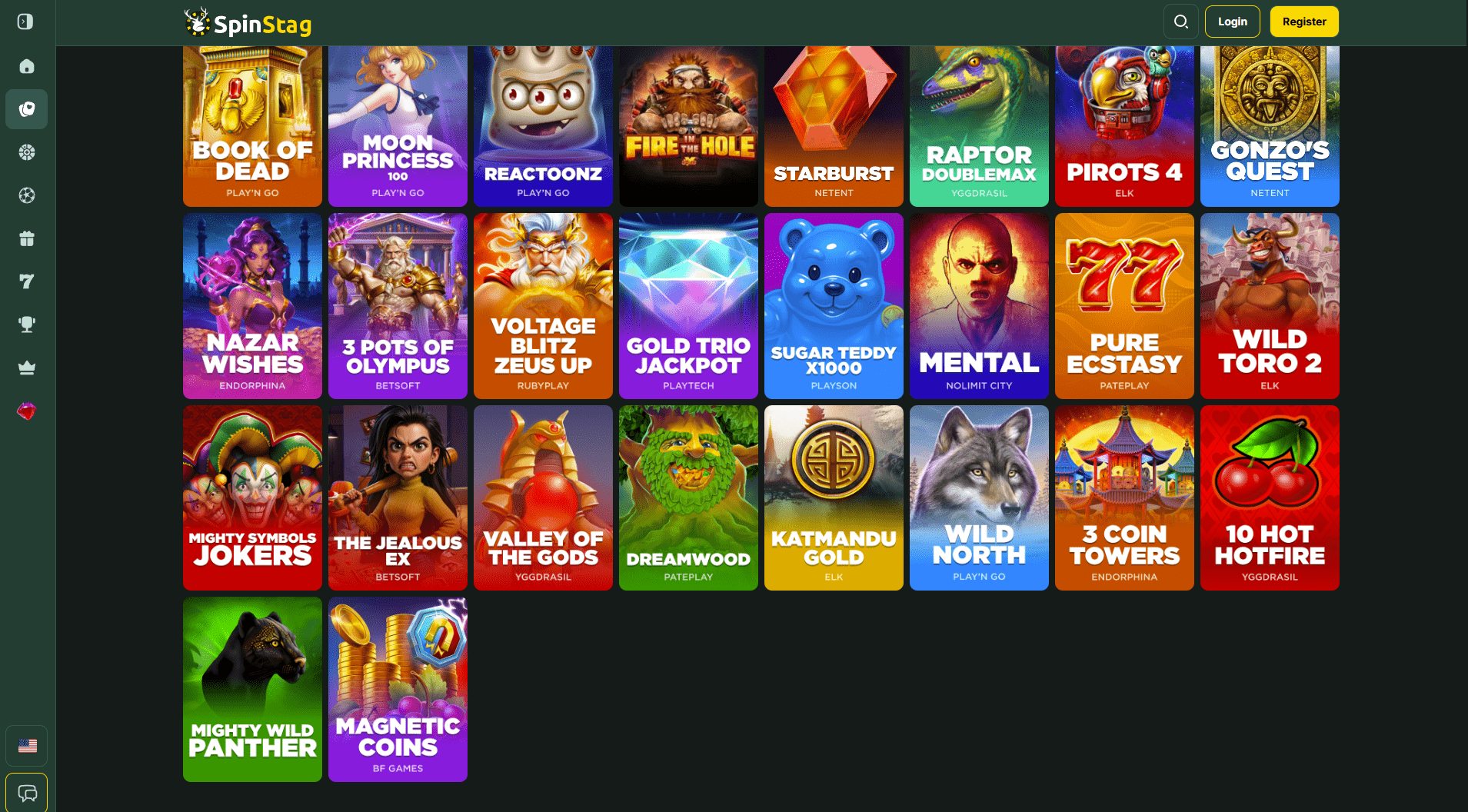 SpinStag Casino Games