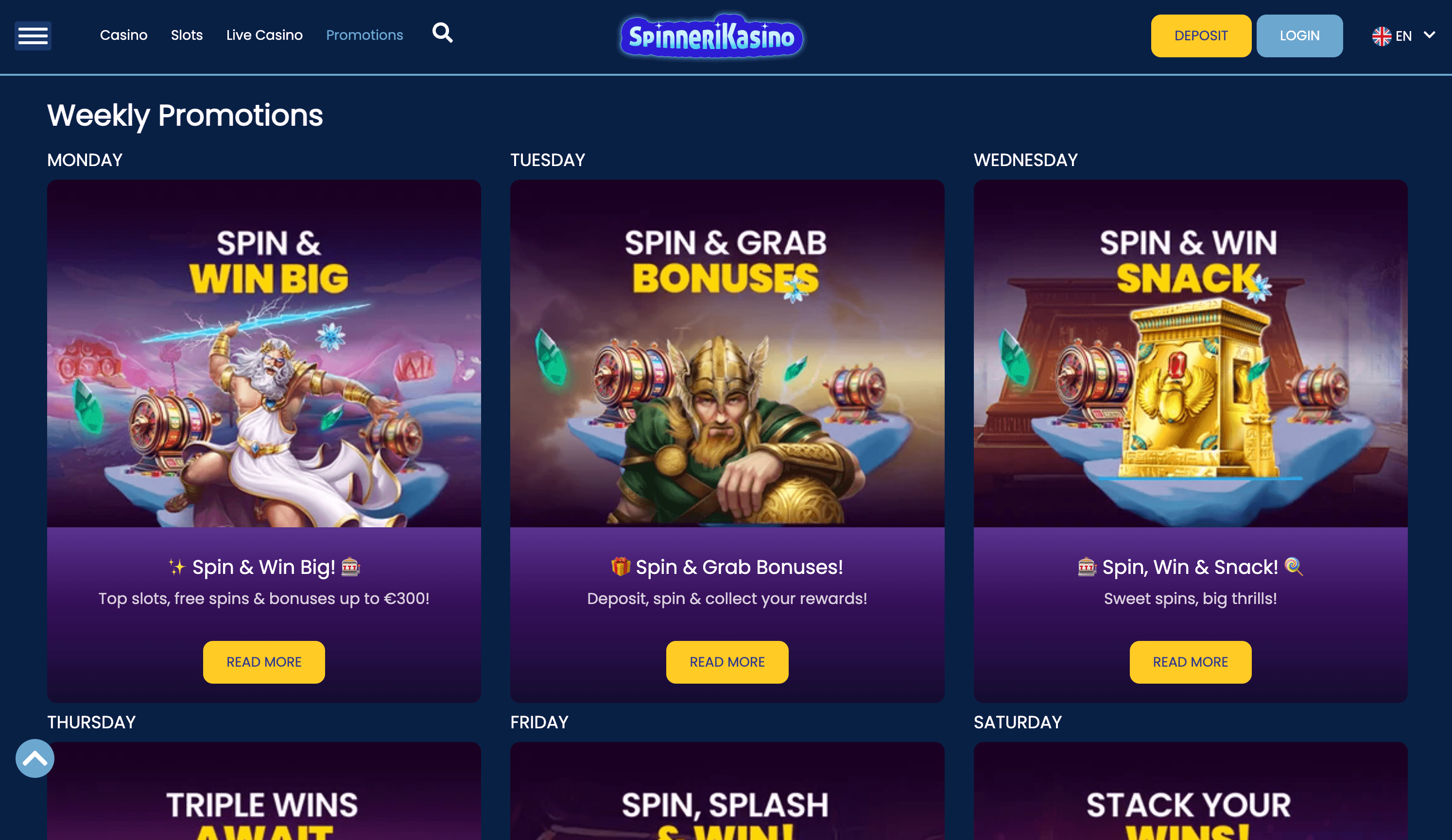 SpinneriKasino Bonuses