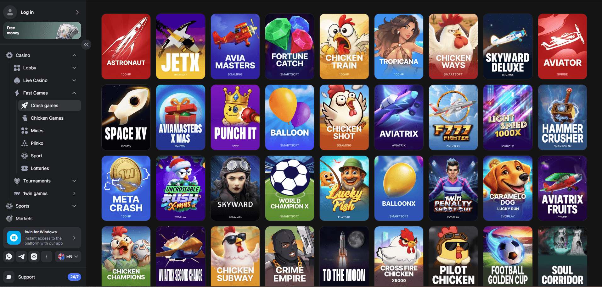 1Win Casino Games