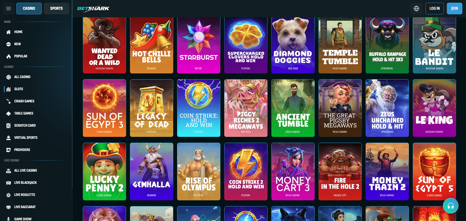 BetShark Casino Games