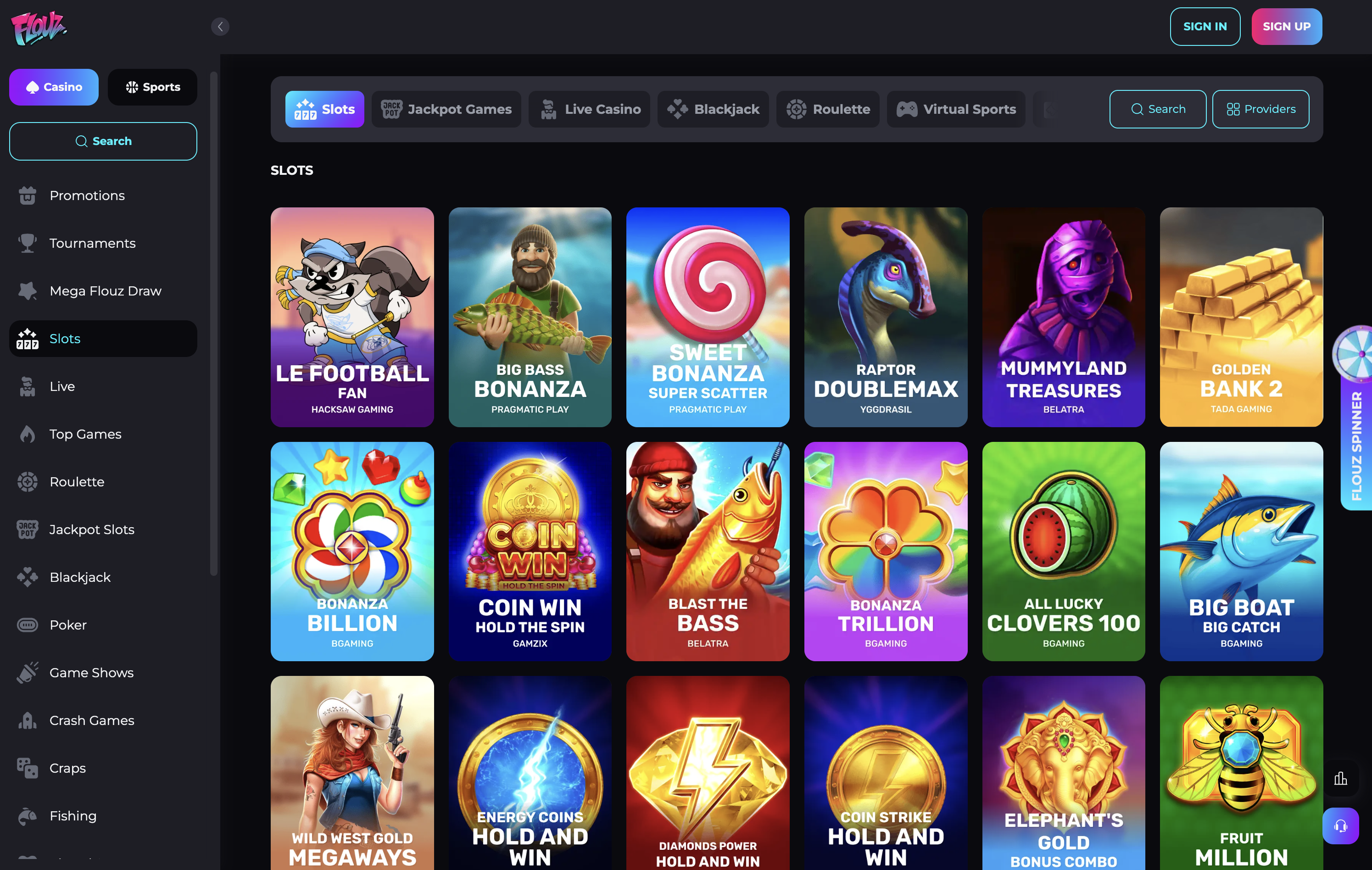 Flouz Casino Games