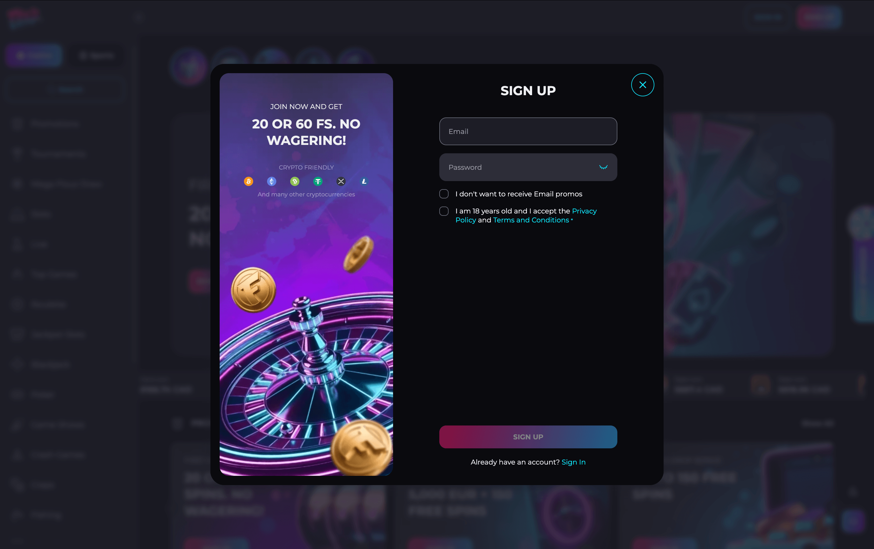 Flouz Casino Sign Up