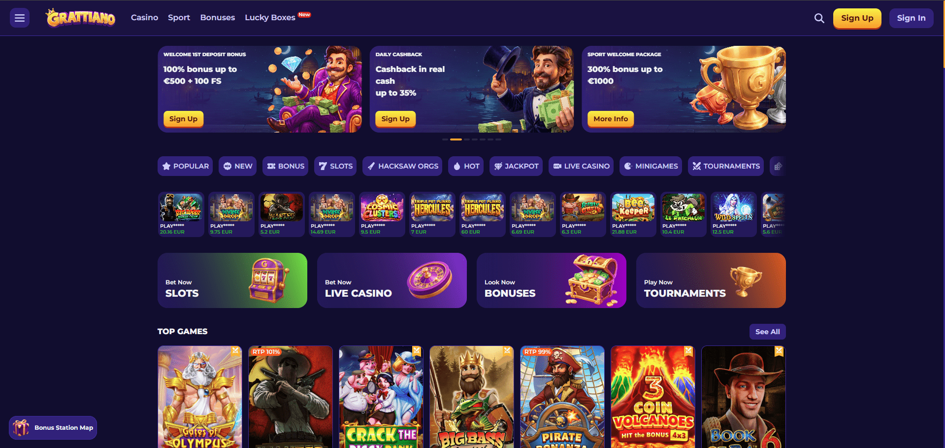 Grattiano Casino Review