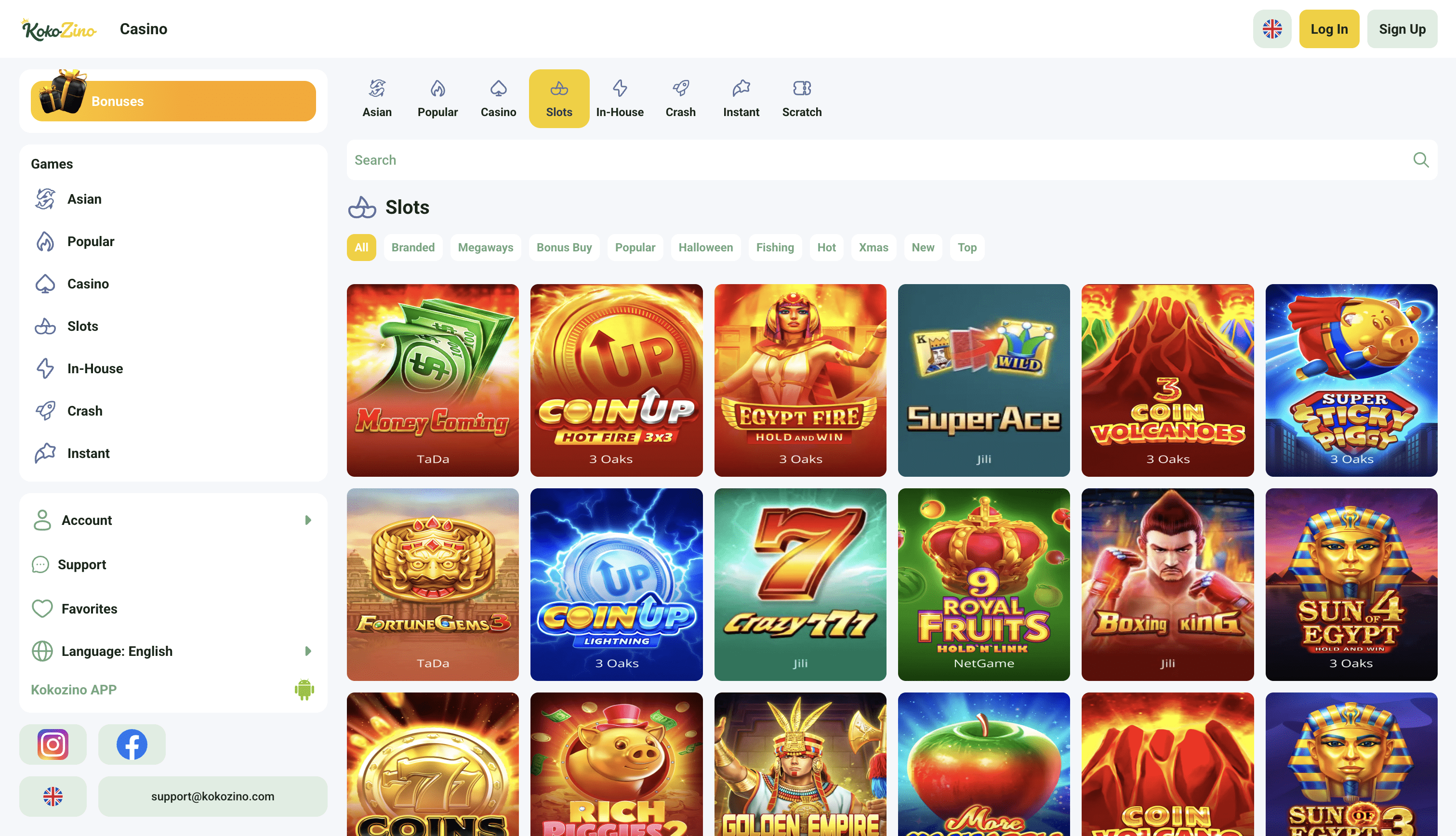Kokozino Casino Games