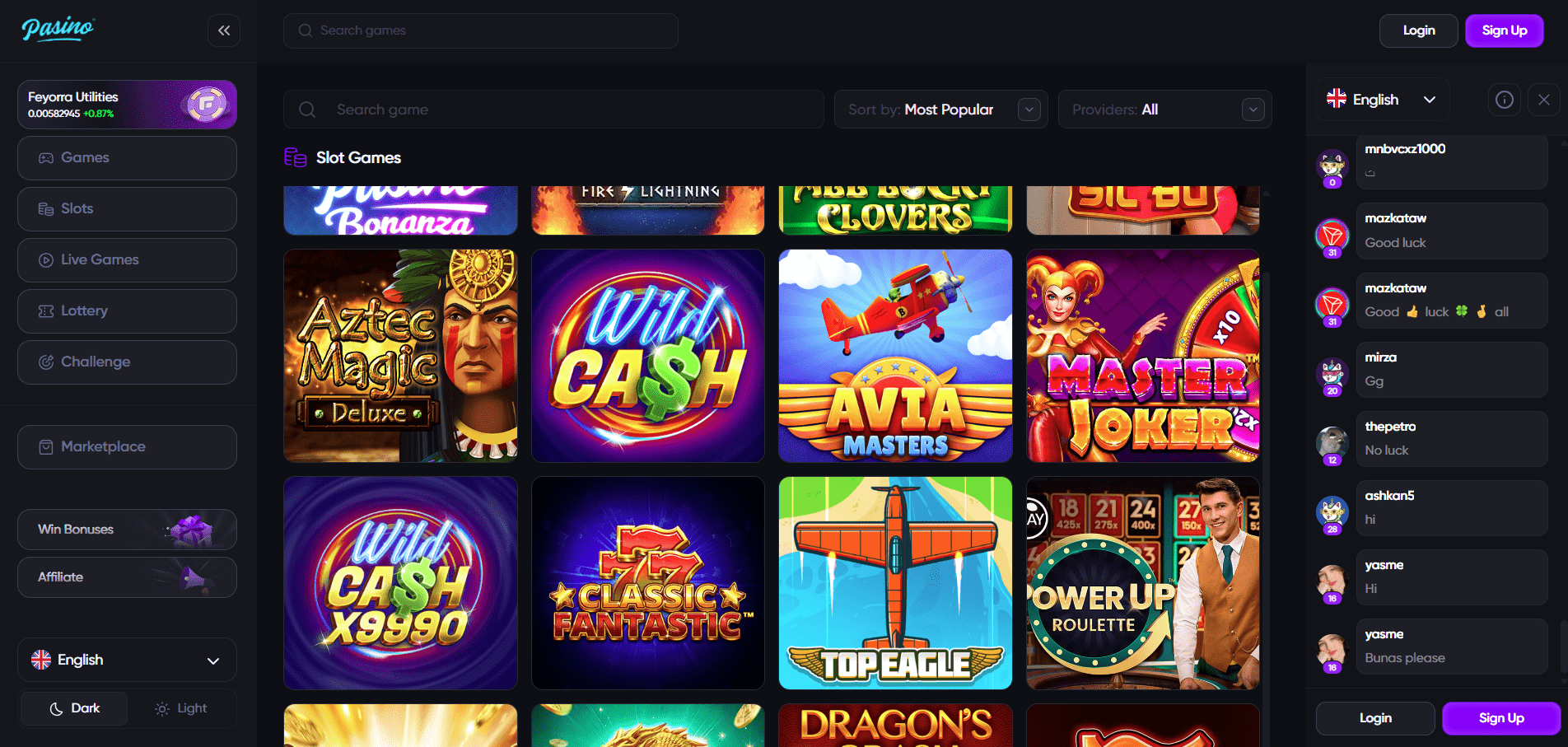 Pasino Casino Games