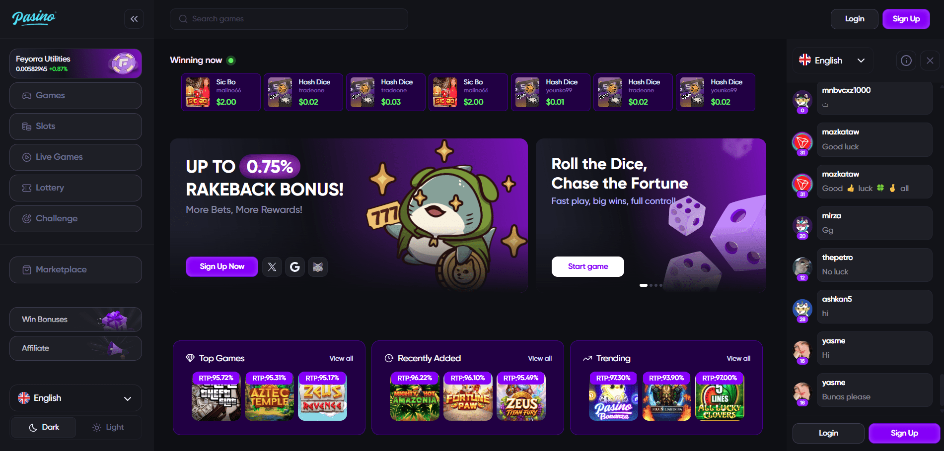 Pasino Casino Review