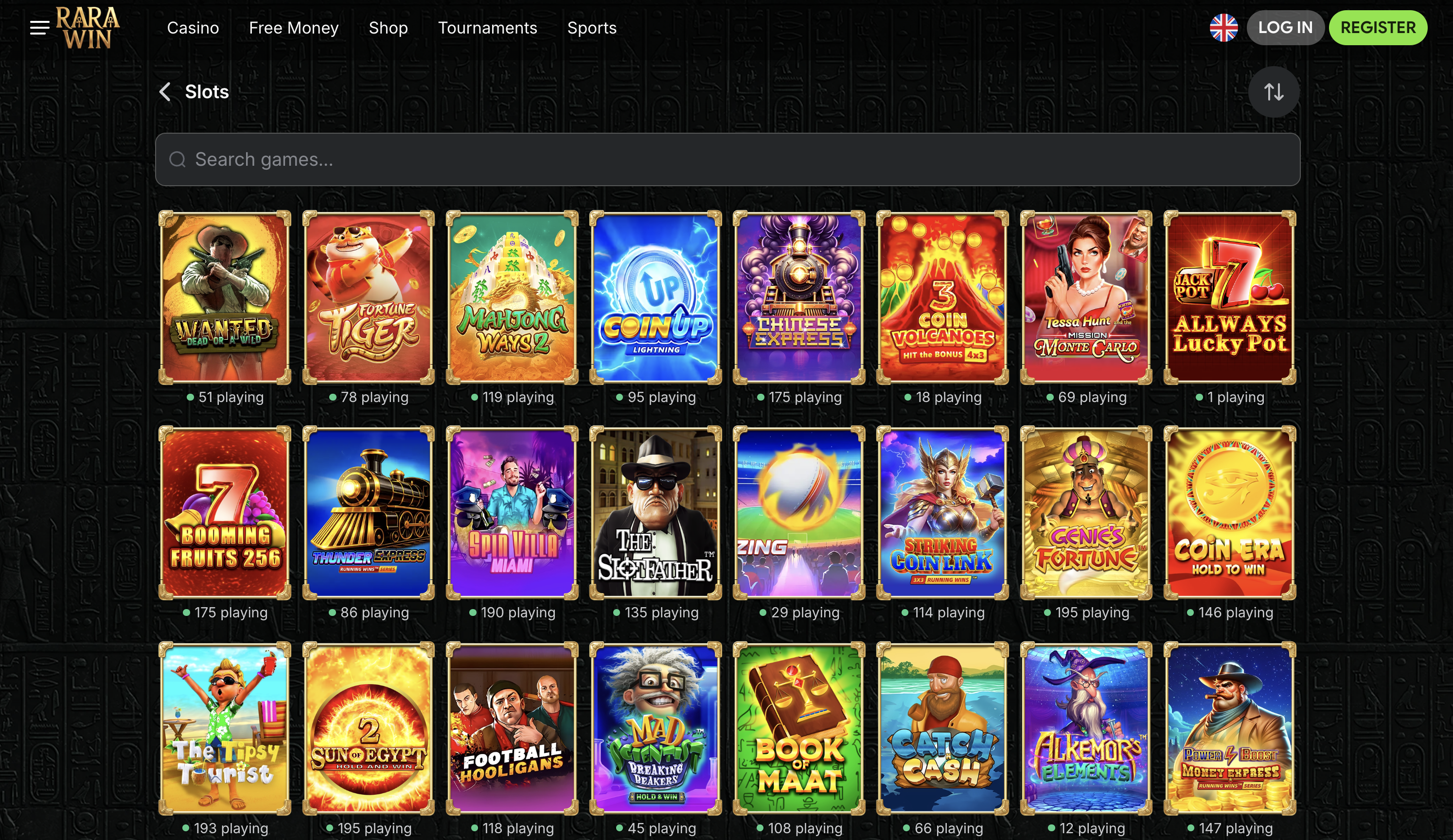RaraWin Casino Games