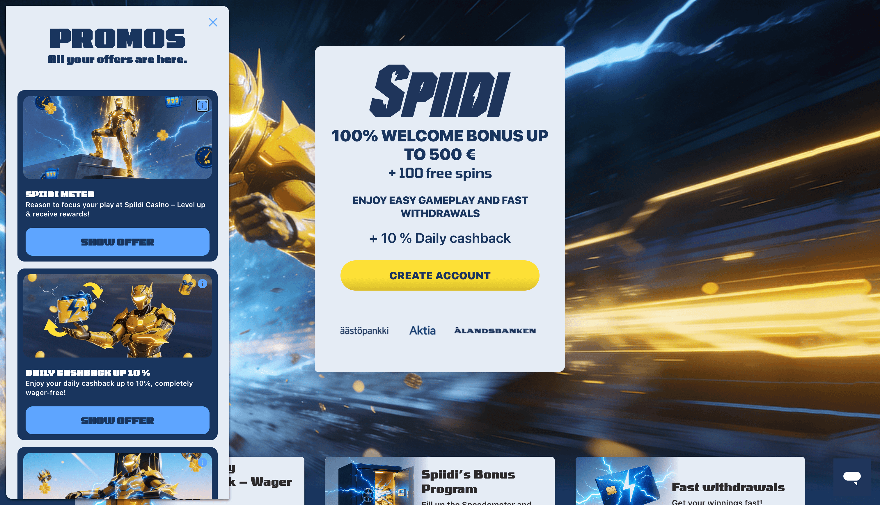 Spiidi Casino Bonuses