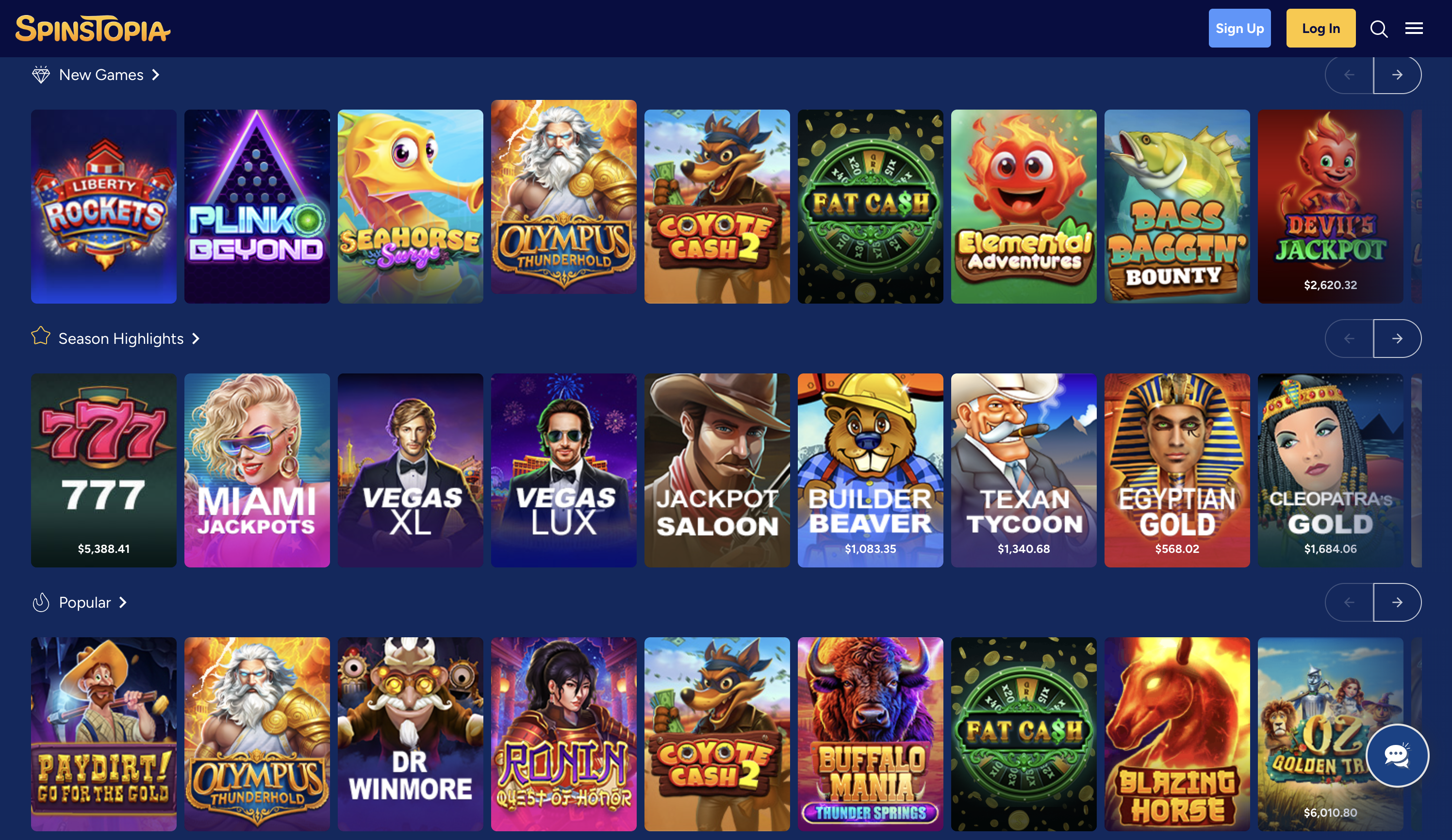 Spinstopia Casino Games
