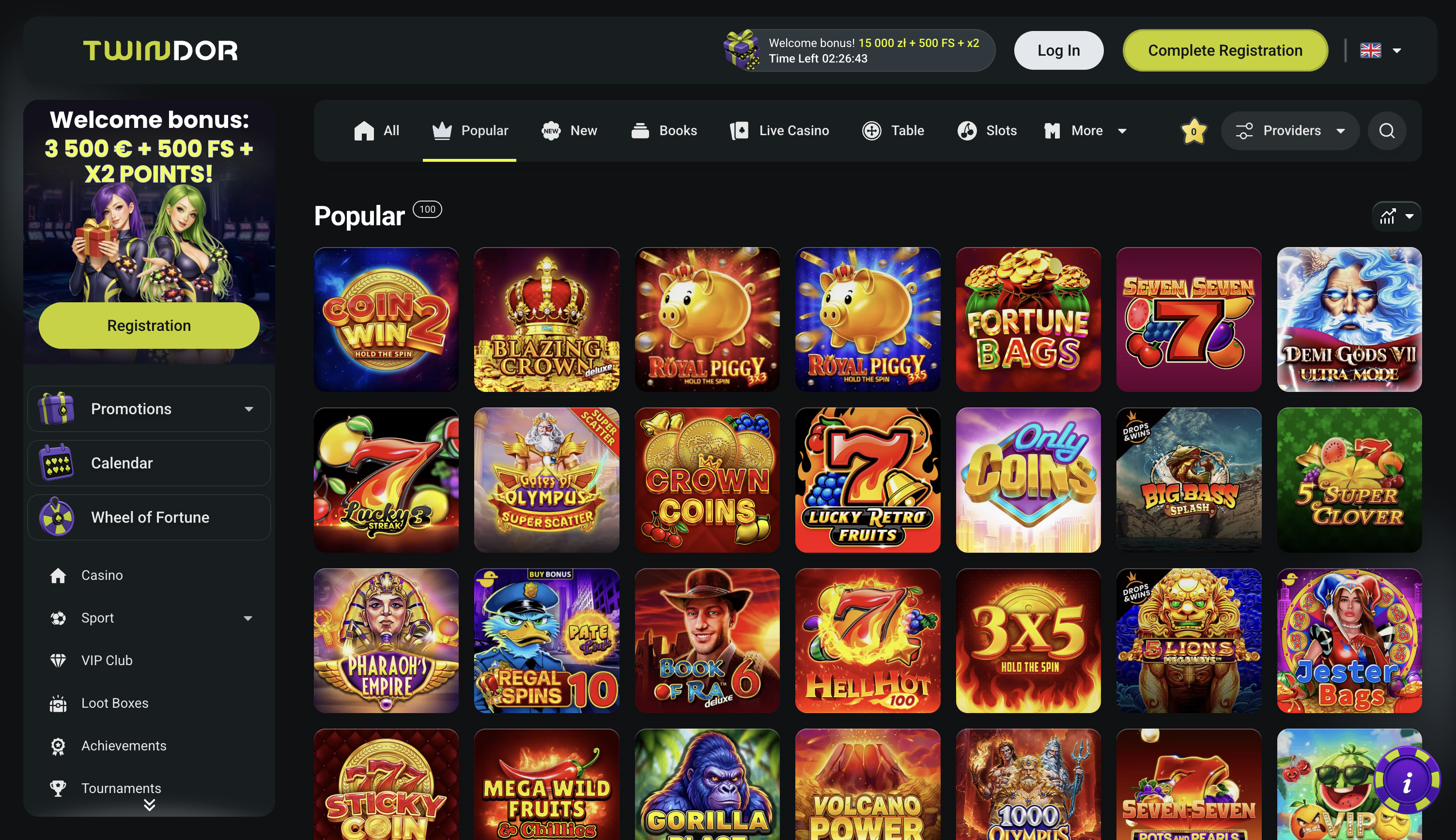 Twindor Casino Games