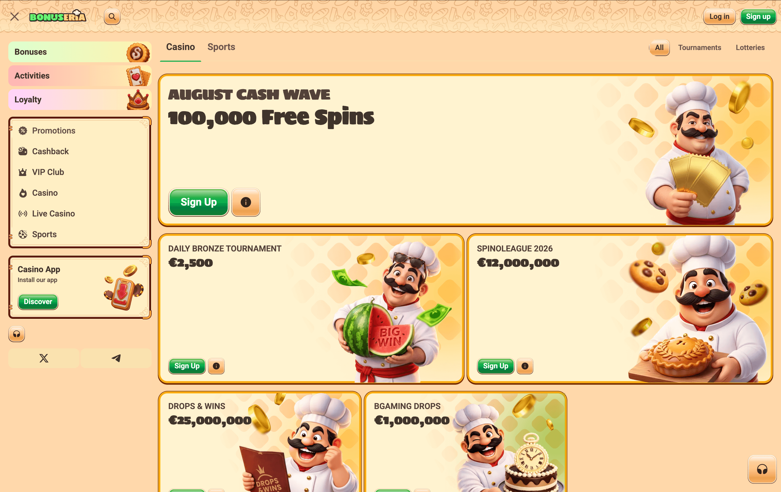 Bonuseria Casino Bonuses