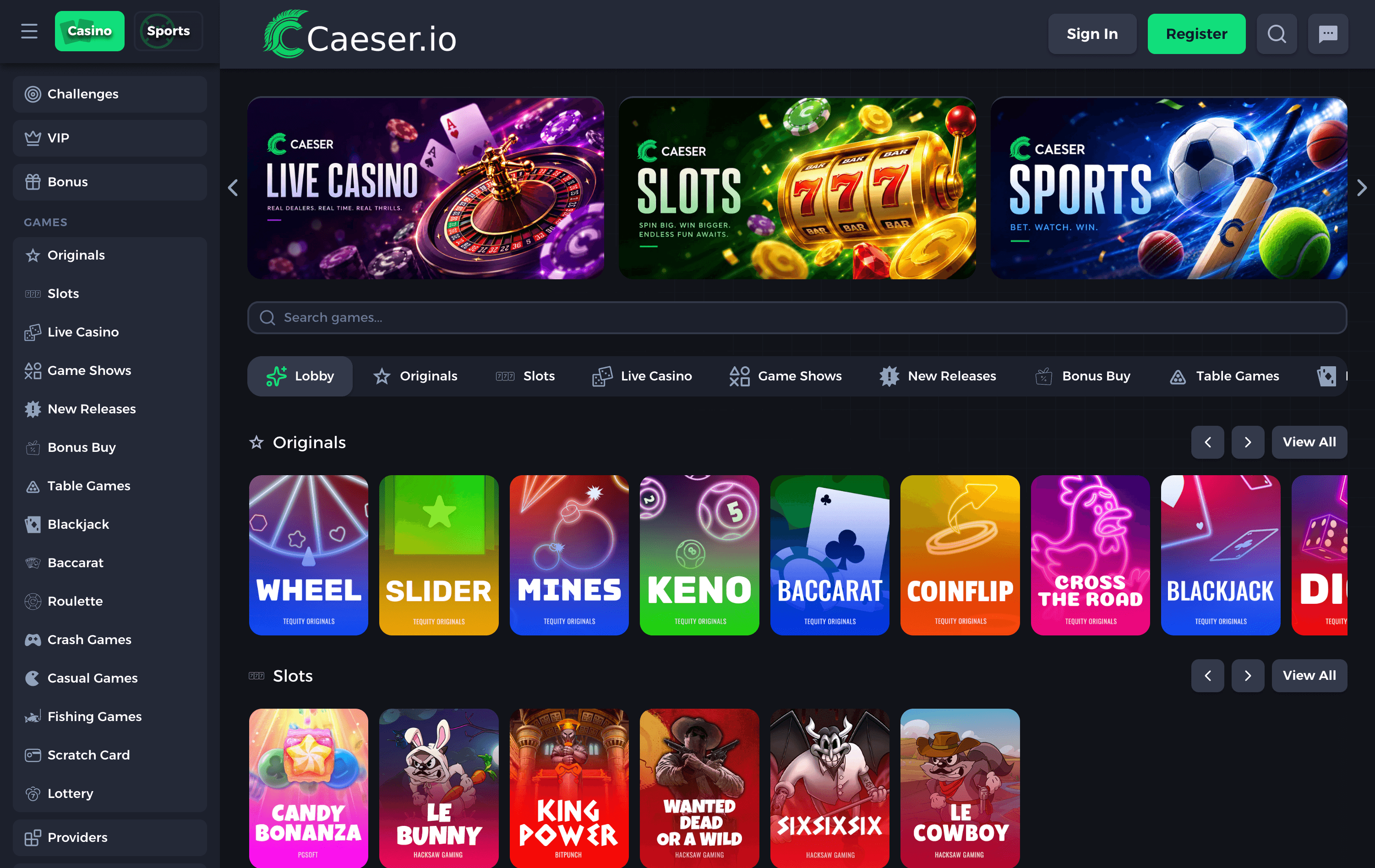 Caeser Casino Lobby