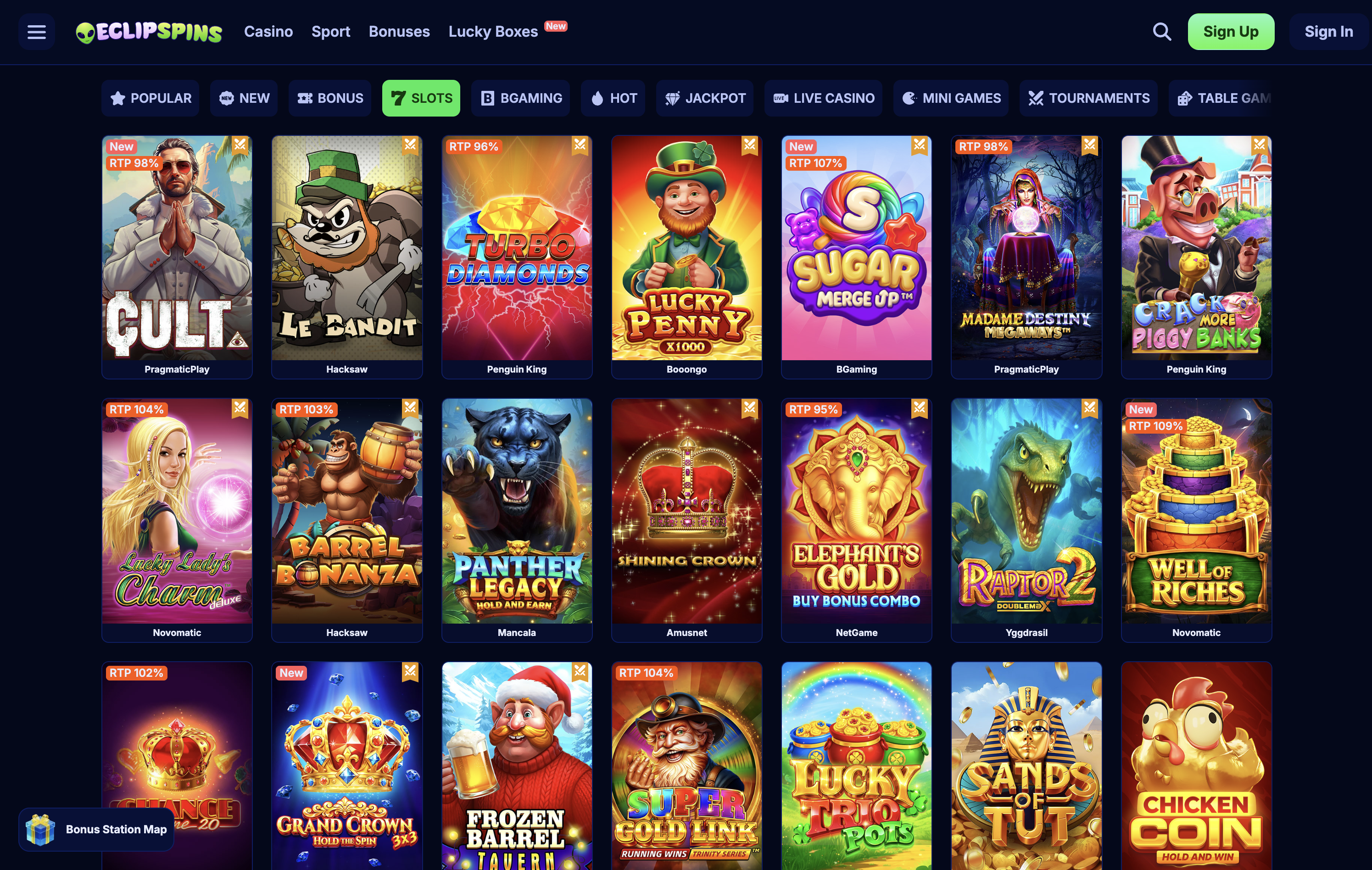 EclipSpins Casino Games