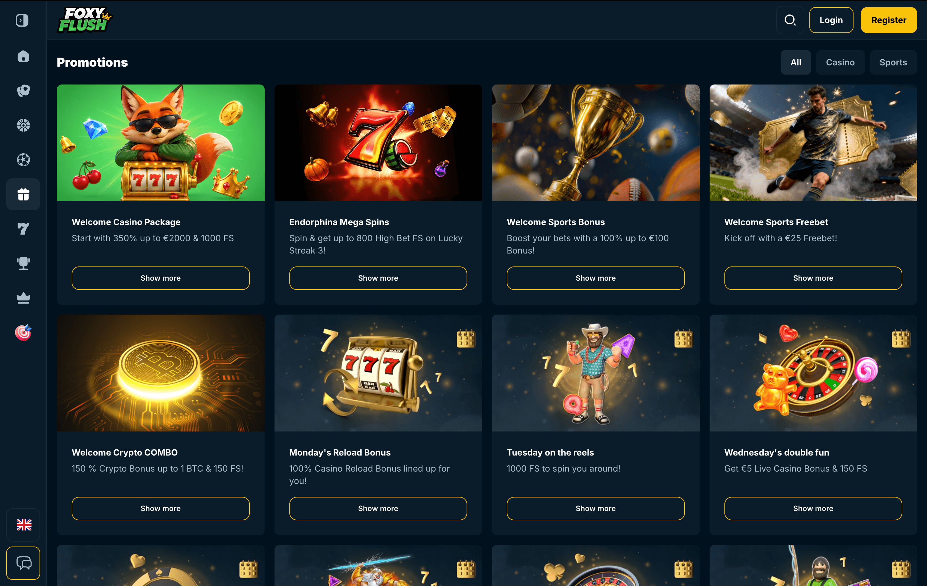 FoxyFlush Casino Bonuses
