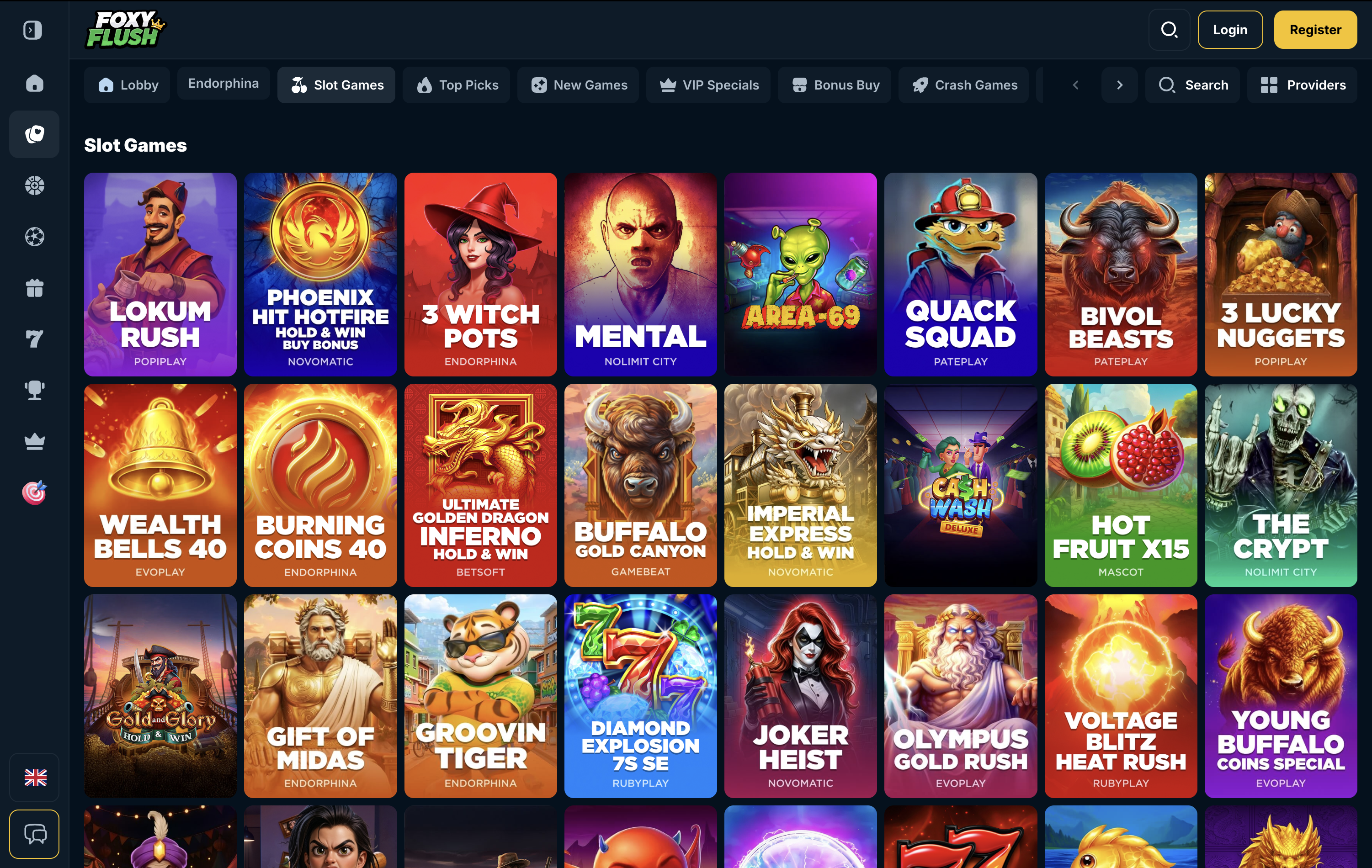FoxyFlush Casino Games