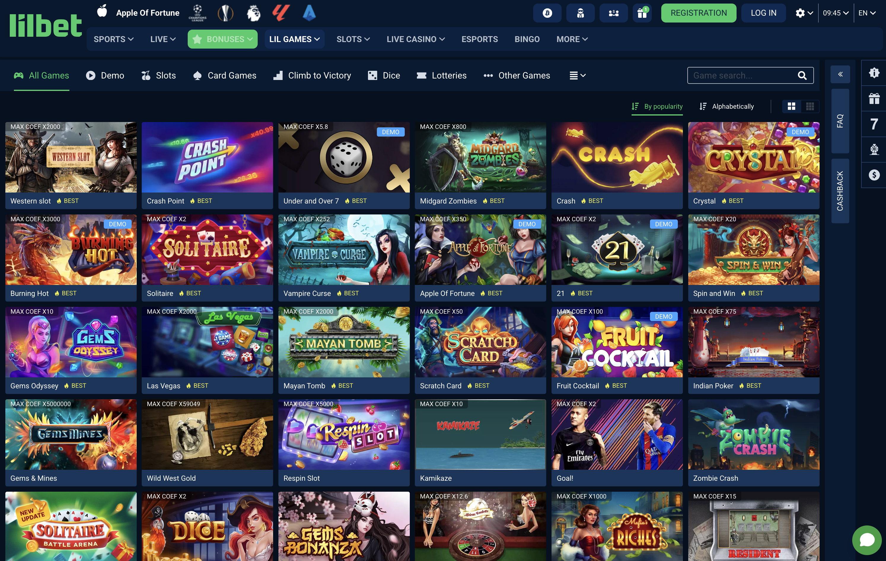 LilBet Casino Games