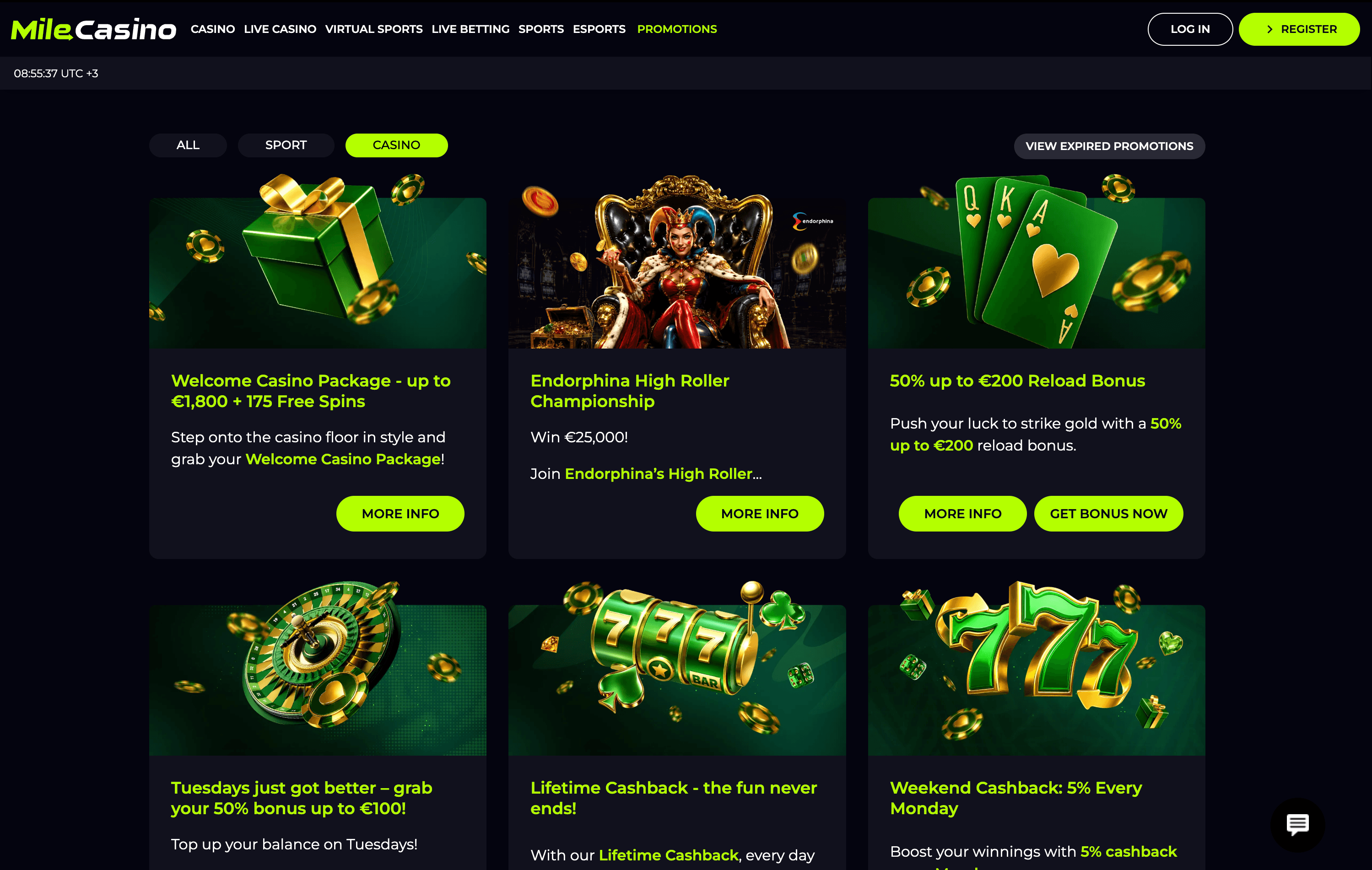 Mile Casino Bonuses