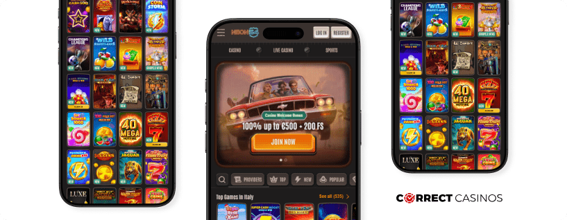 Neon54 Casino PayID online site