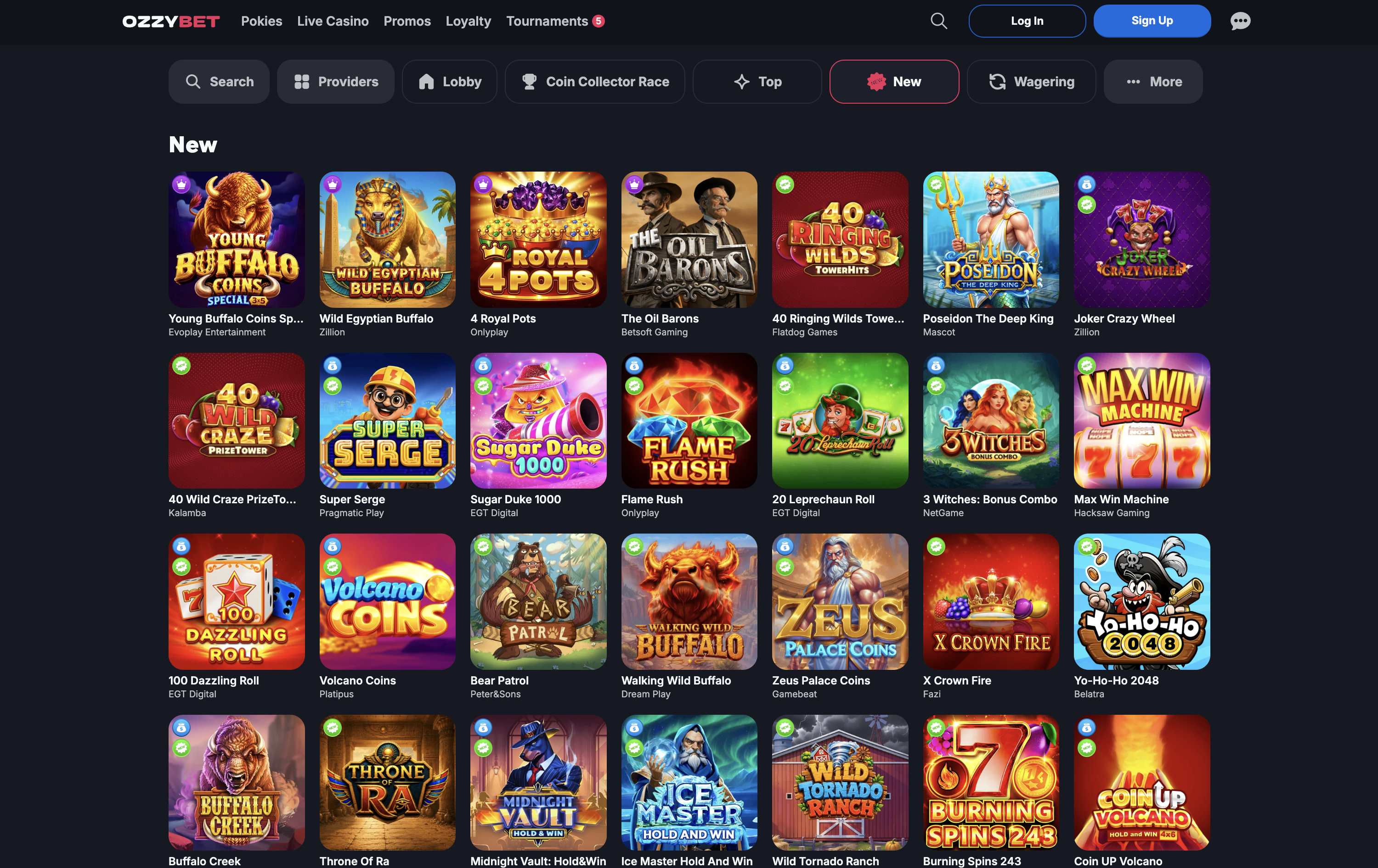 OzzyBet Casino Games