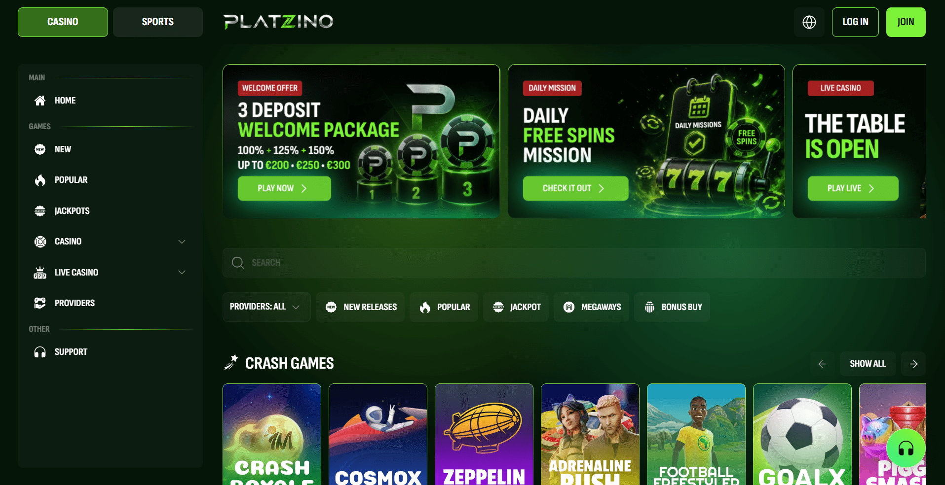 Platzino Casino Review