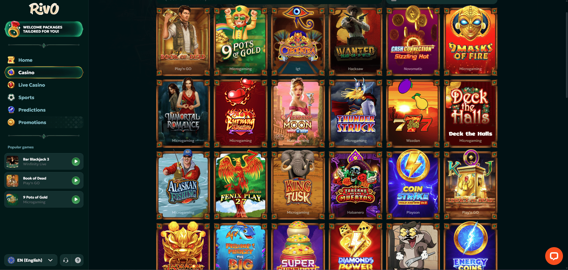 Rivo Casino Games