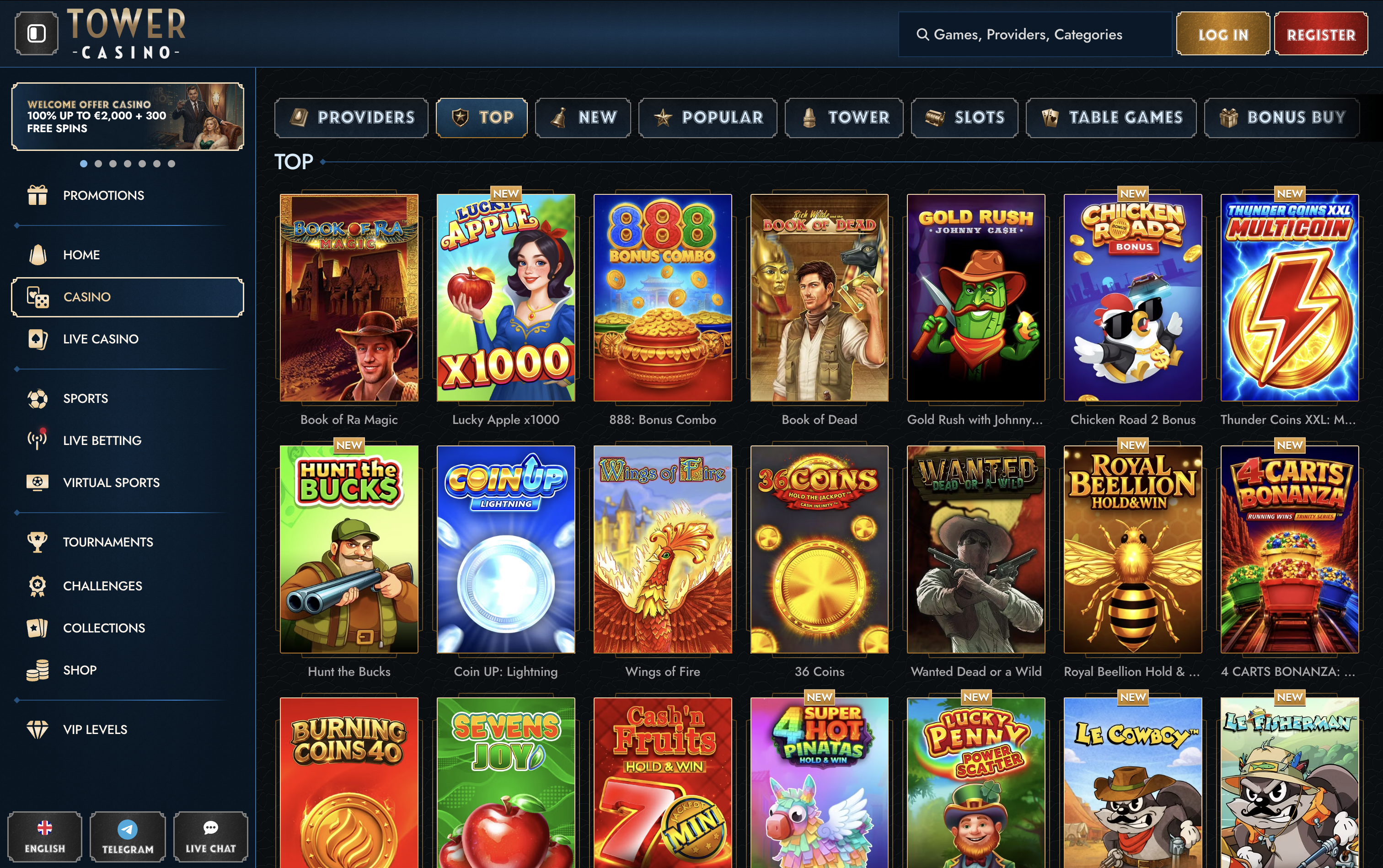 Tower Casino Games