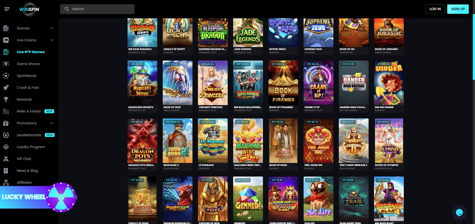 WinSpin Casino Games