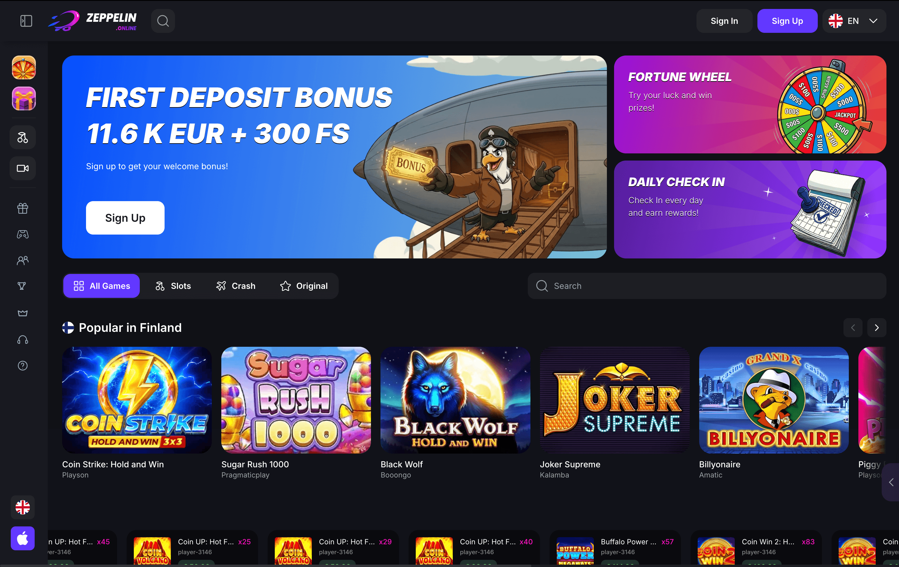Zeppelin Casino Lobby