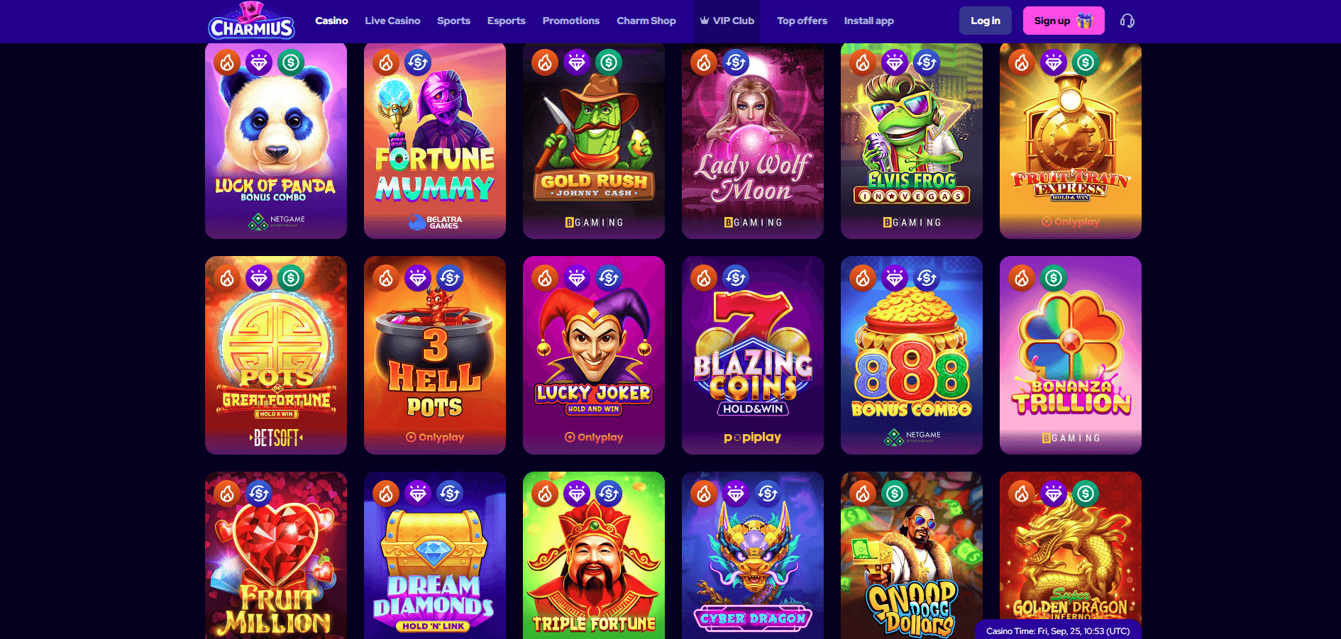 Charmius Casino Games